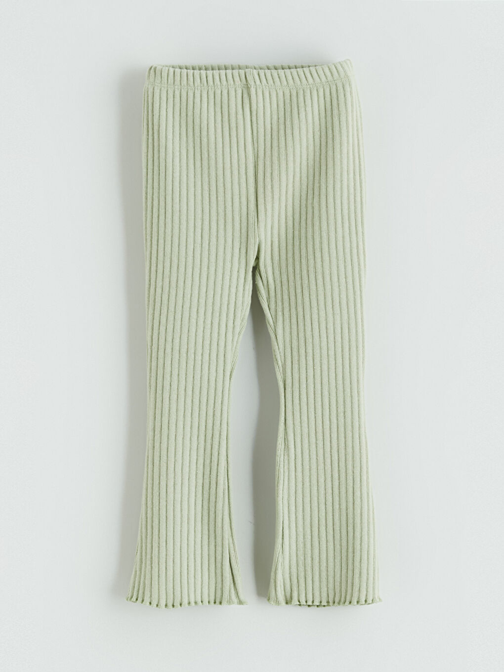 Yeşil Beli Lastikli Kız Bebek Tayt Pantolon