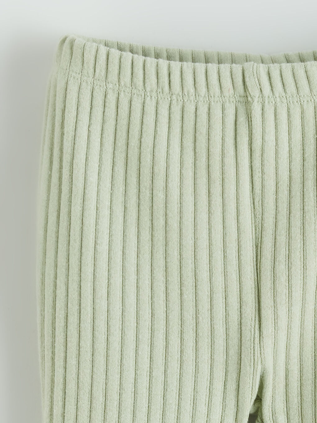 Yeşil Beli Lastikli Kız Bebek Tayt Pantolon-1