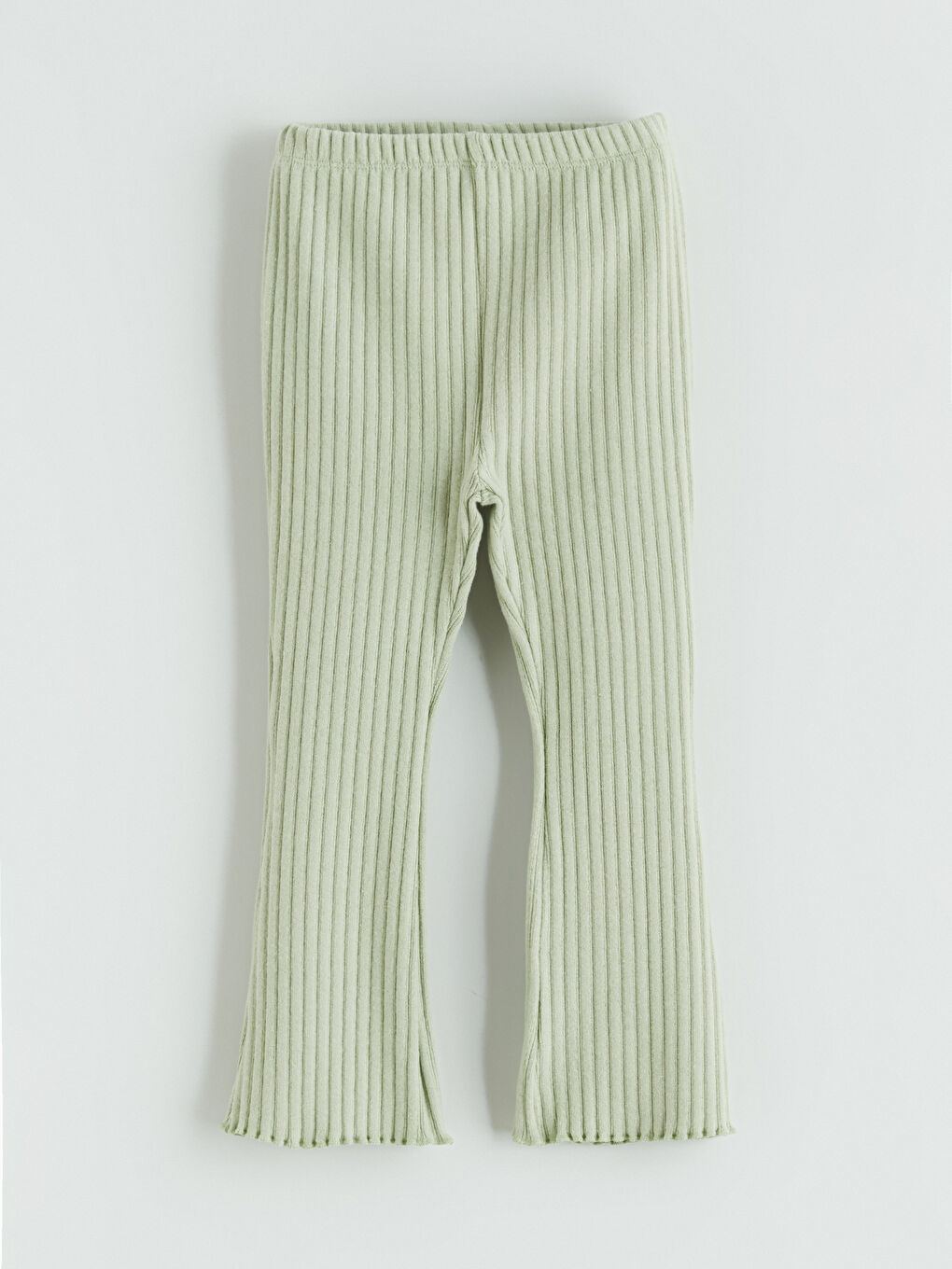 Yeşil Beli Lastikli Kız Bebek Tayt Pantolon-2