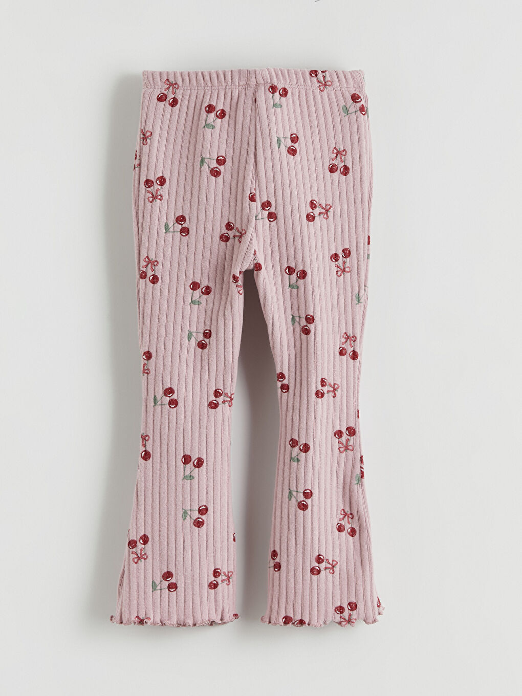 Lila Beli Lastikli Kız Bebek Tayt Pantolon-2