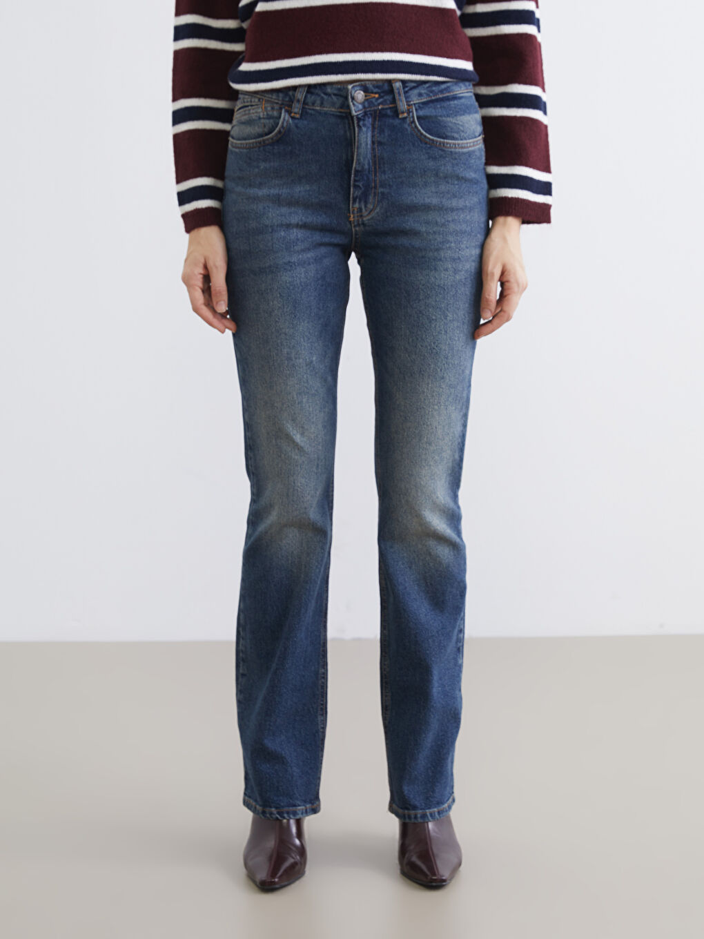 High-Waisted Flare Jeans-1