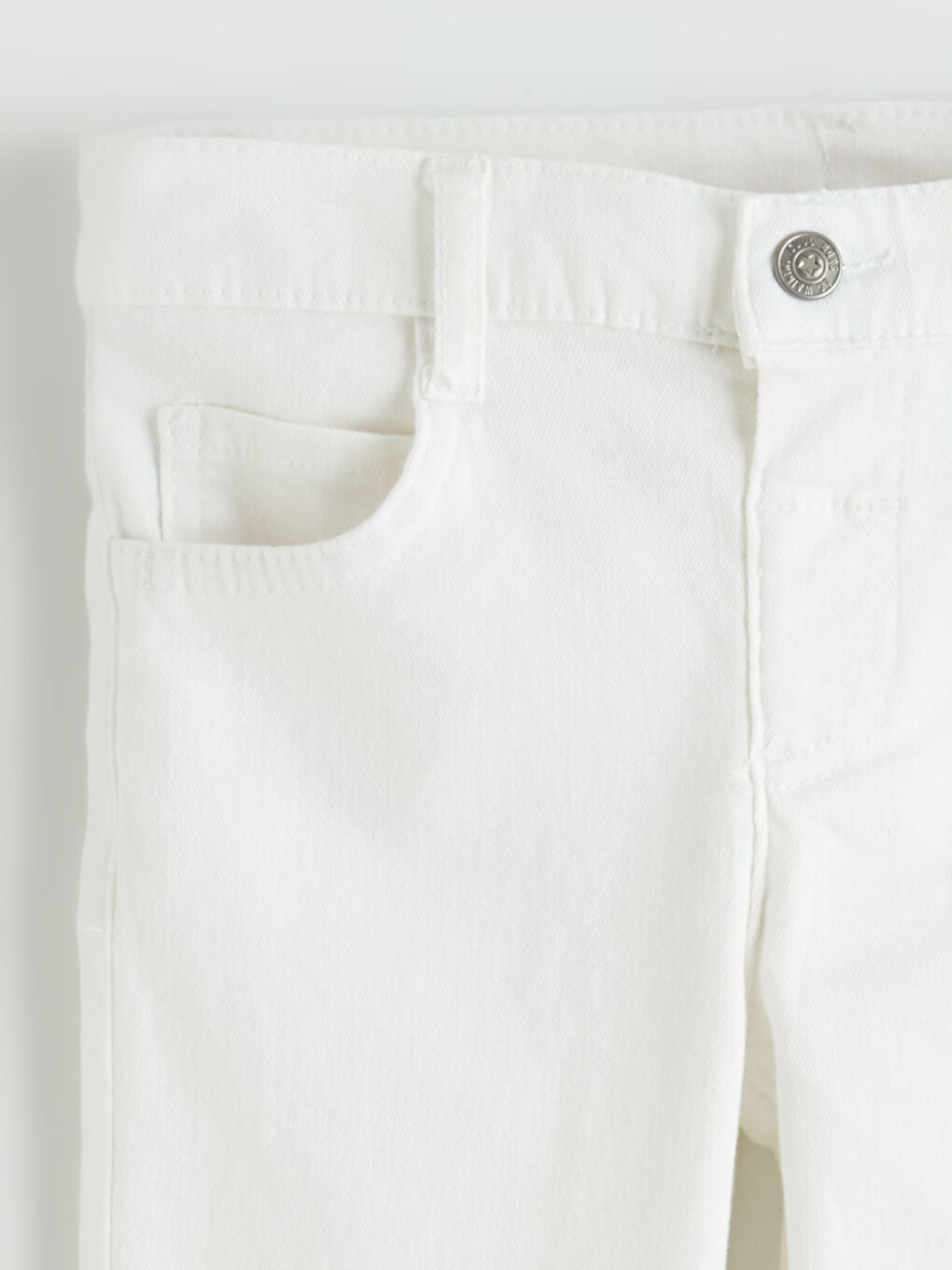 Beyaz Basic Gabardin Erkek Çocuk Pantolon-3