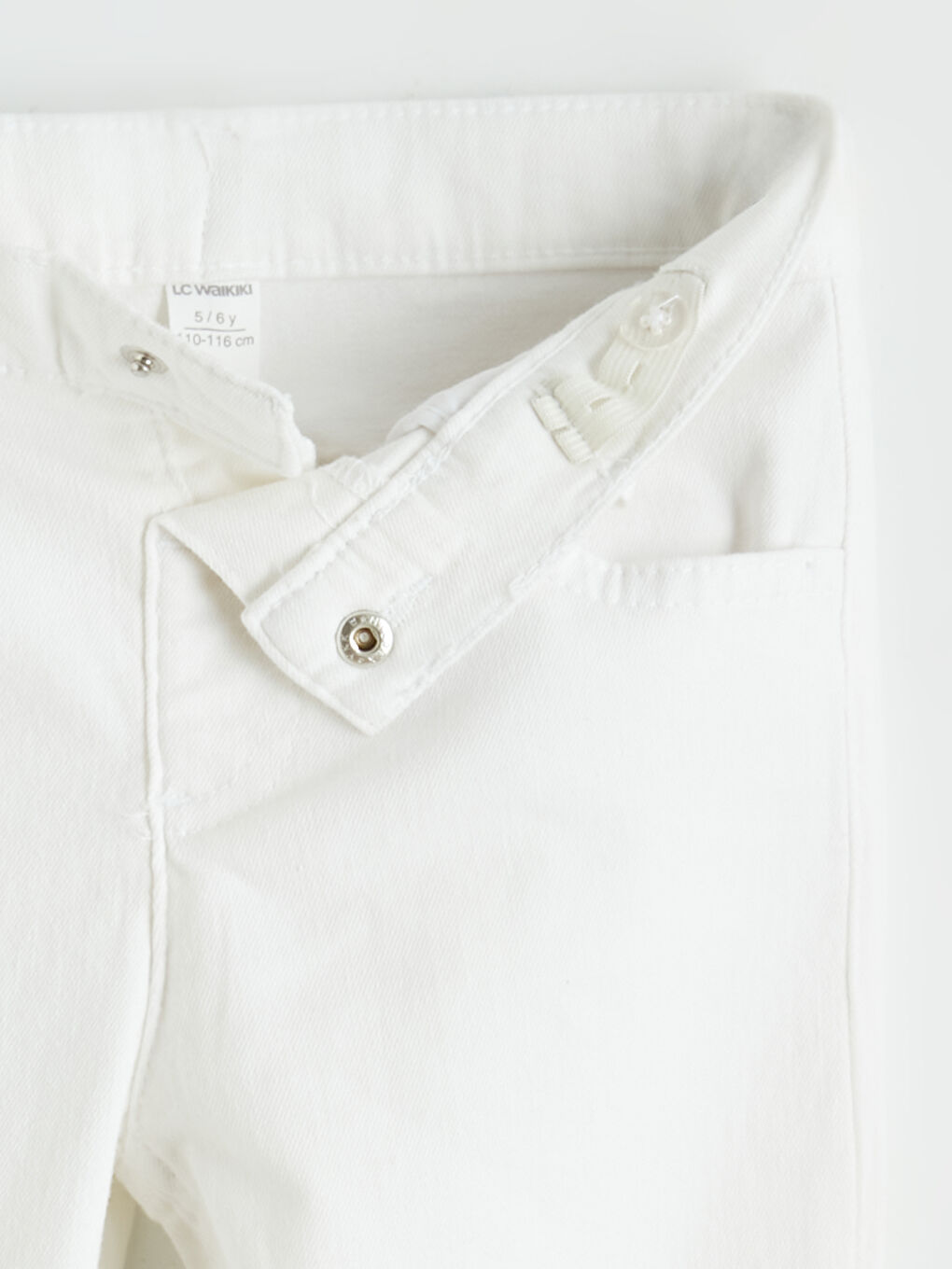 Beyaz Basic Gabardin Erkek Çocuk Pantolon-4