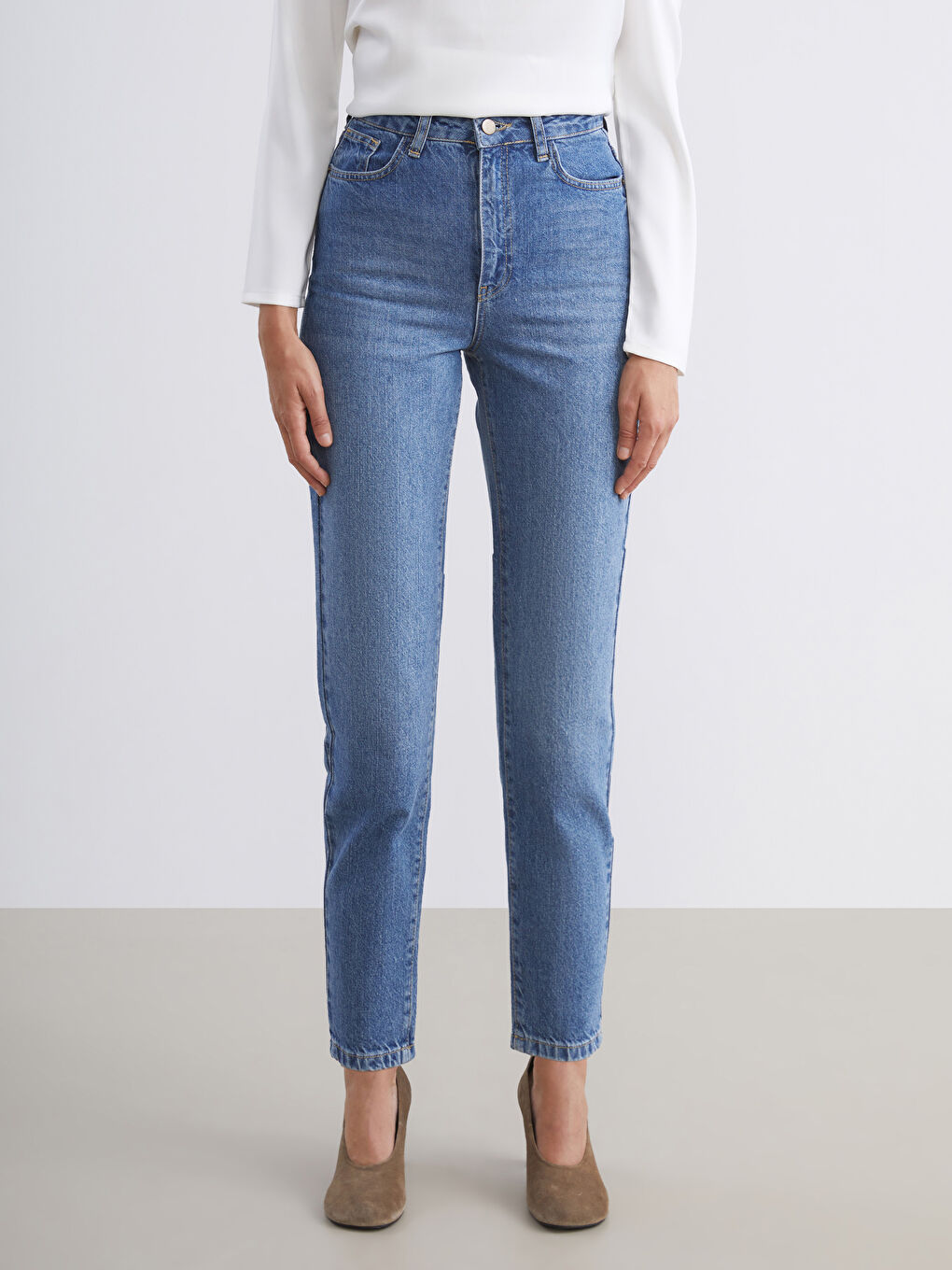 Mavi Slim Mom Kadın Jean Pantolon-1