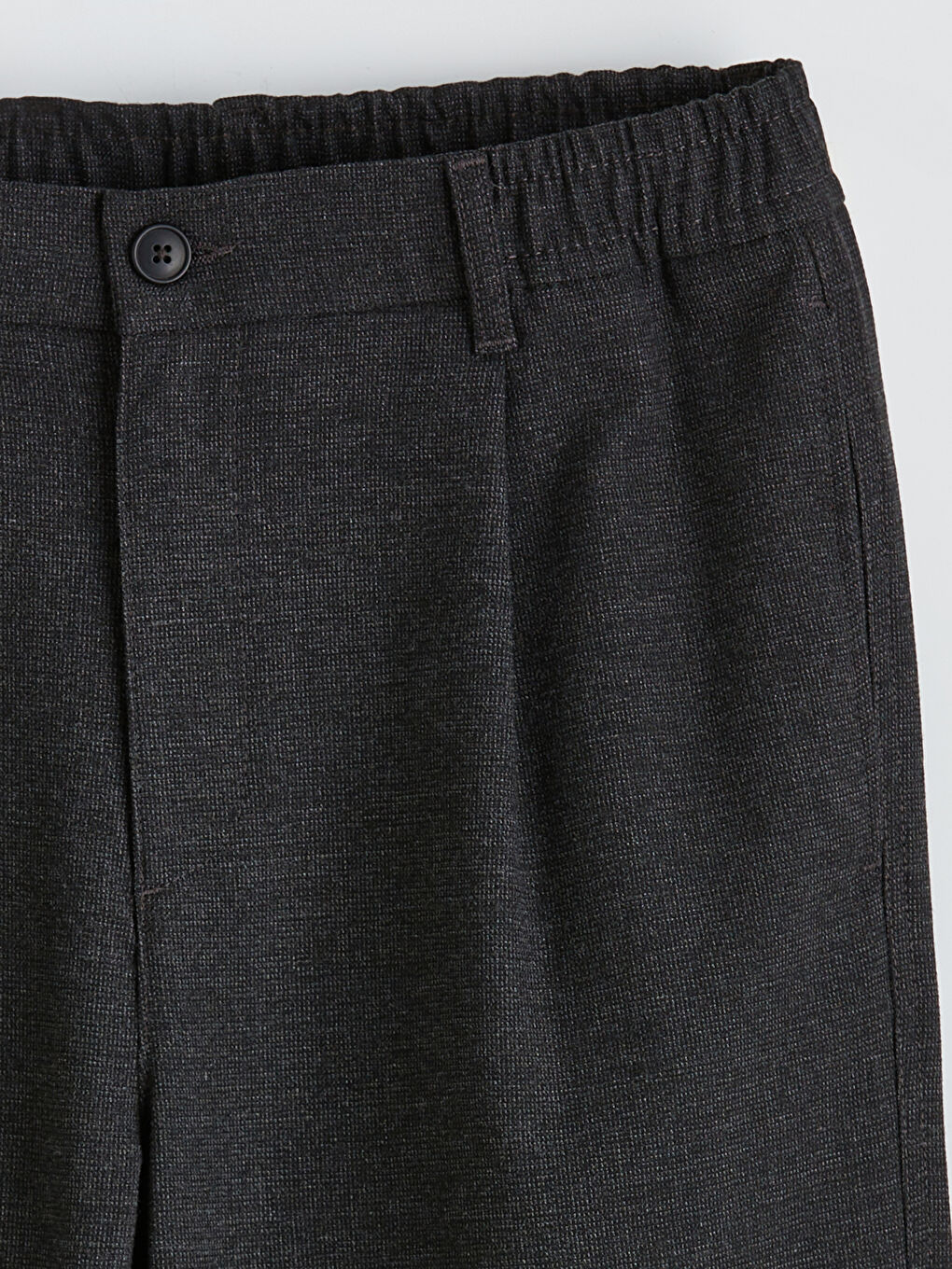 Antrasit Standart Kalıp Erkek Pileli Pantolon-2