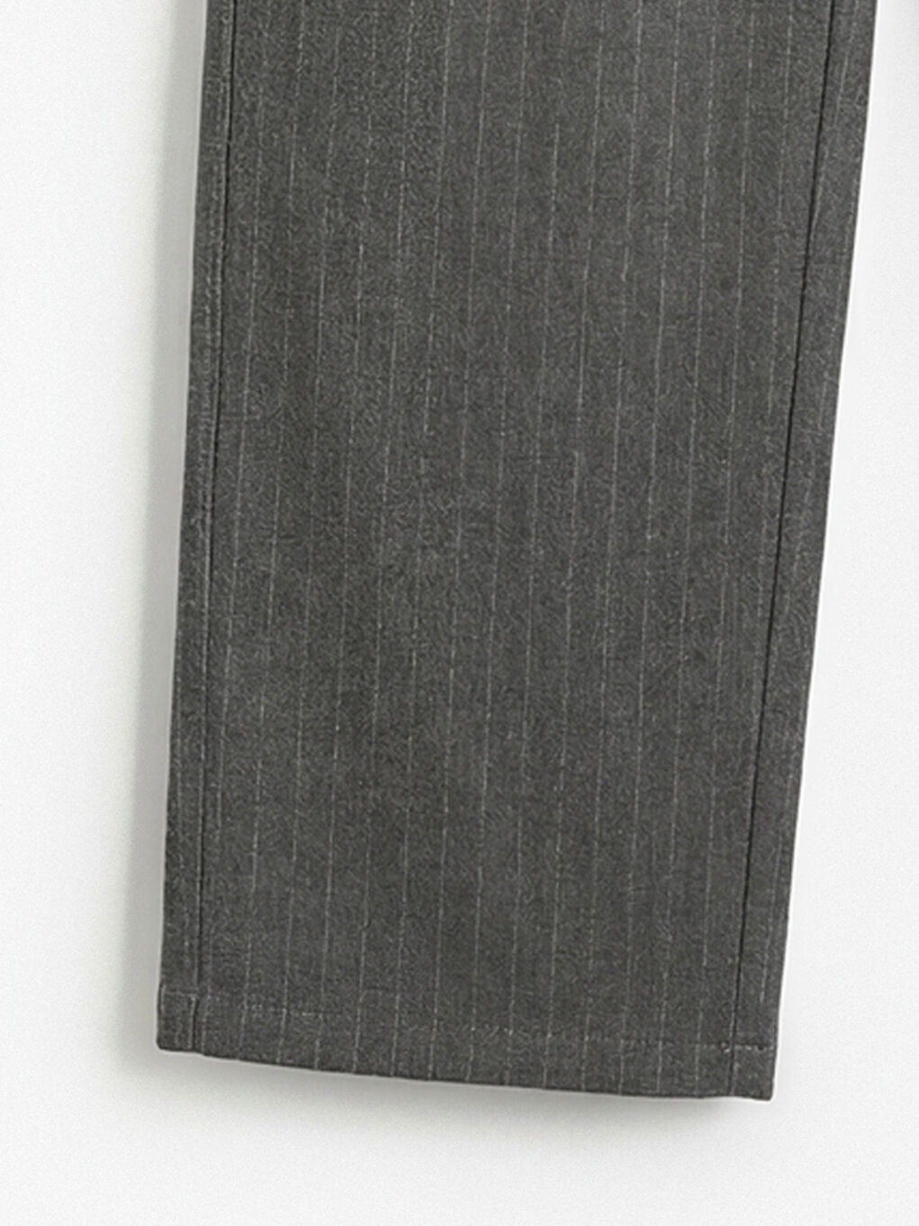 Gri Standart Kalıp Erkek Pileli Pantolon-1