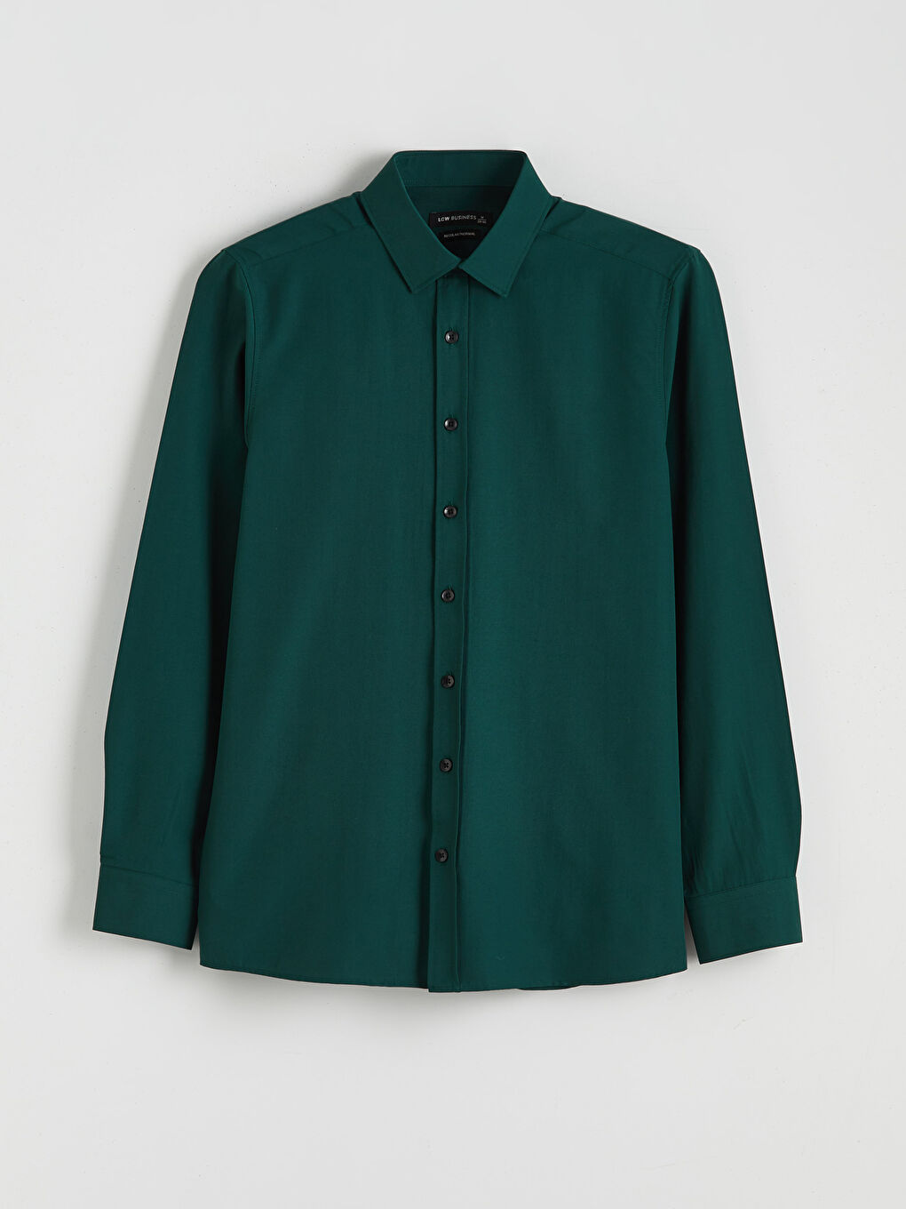 Yeşil Regular Fit Uzun Kollu Erkek Gömlek-4