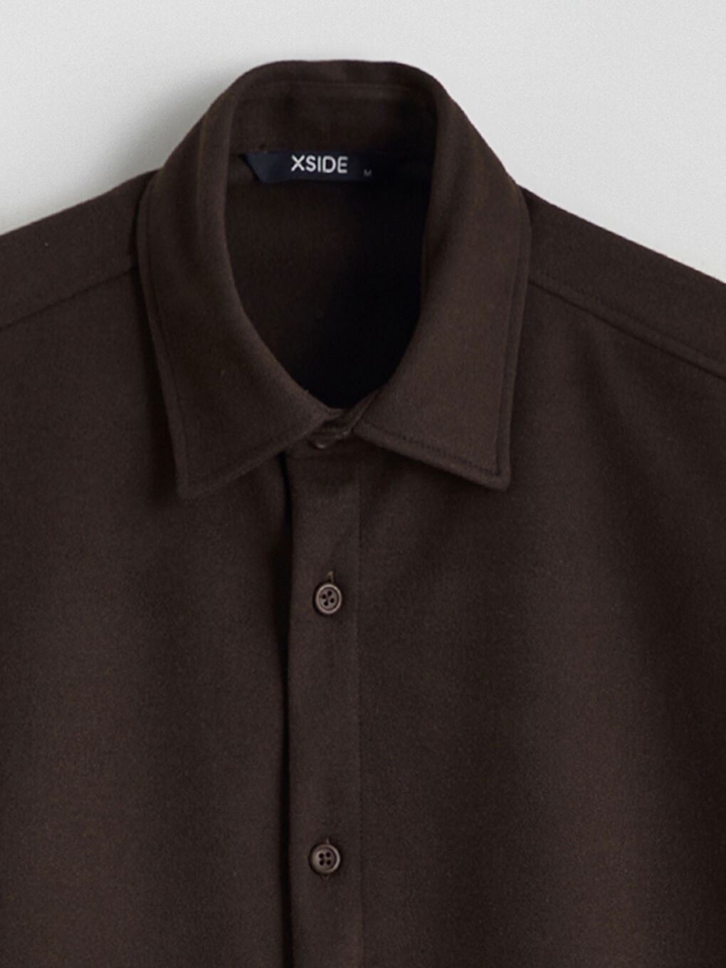 Kahverengi Regular Fit Uzun Kollu Erkek Gömlek-5