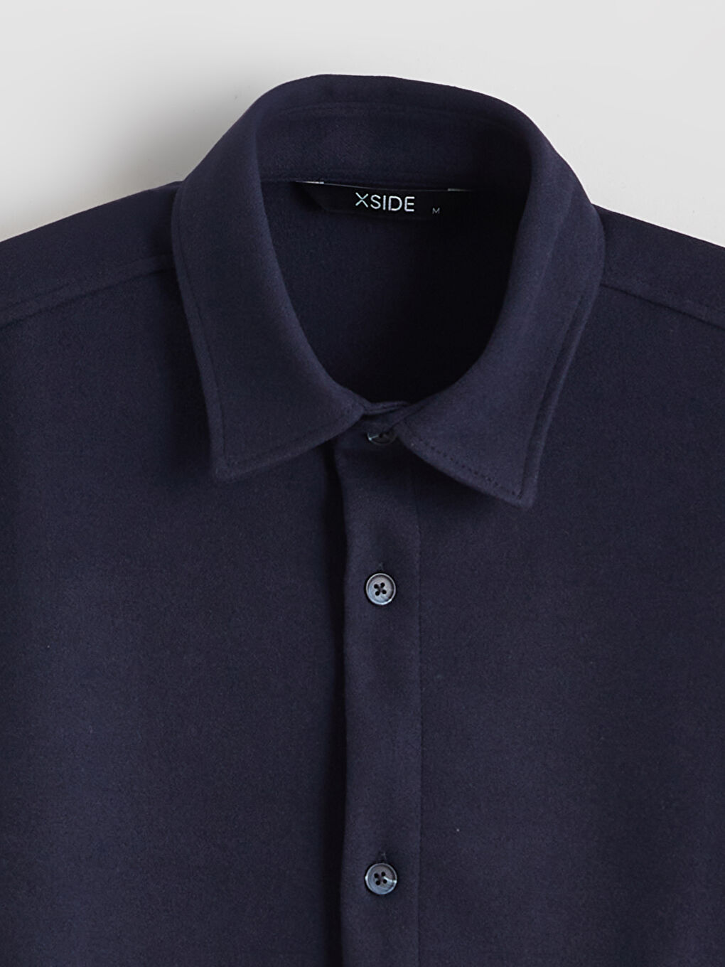 Lacivert Regular Fit Uzun Kollu Erkek Gömlek-5