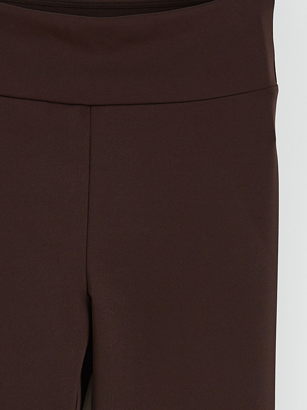 Kahverengi Yüksek Bel Kadın Tayt-5
