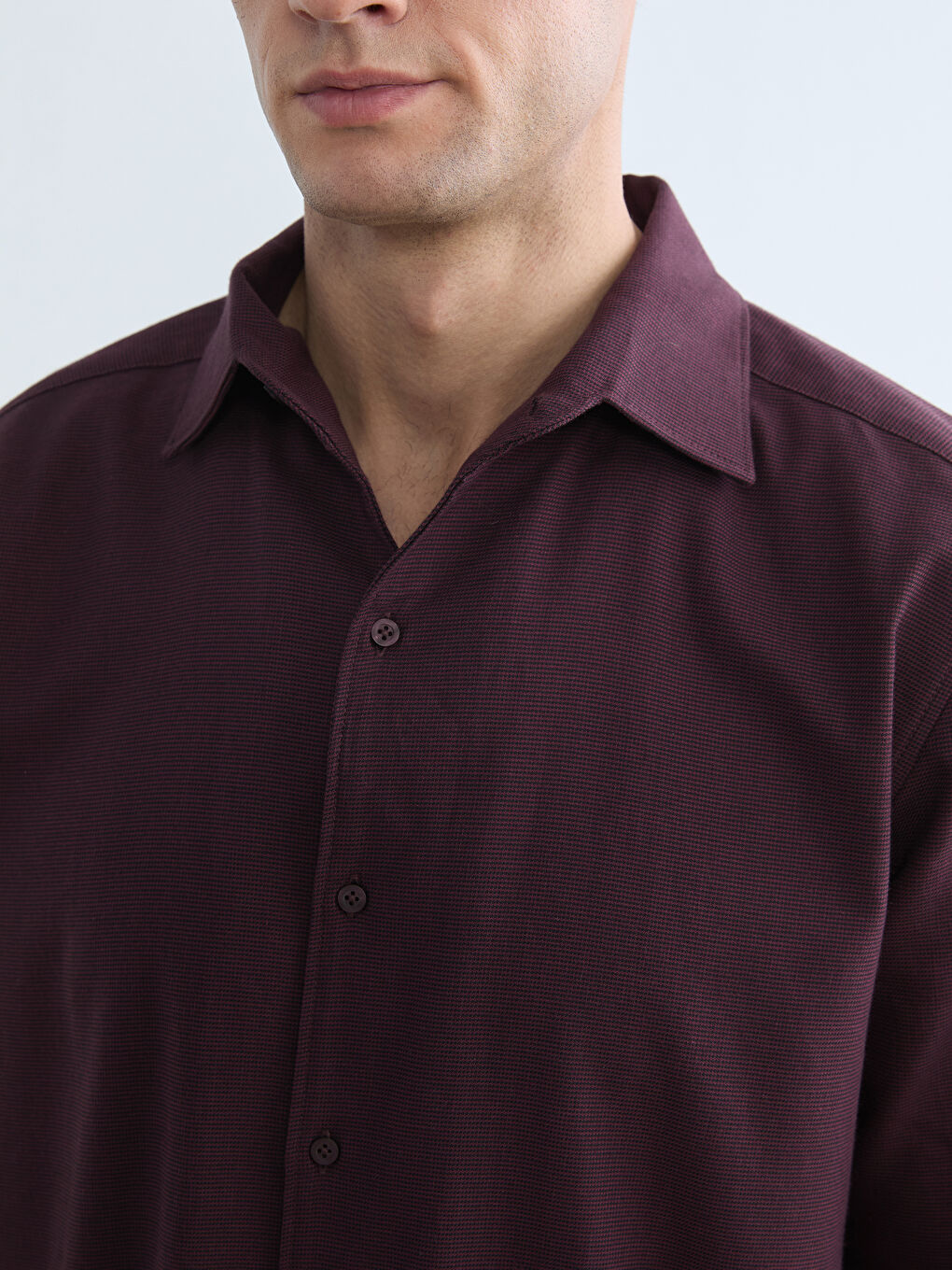 Men's Regular Fit Gabardine Shirt-2