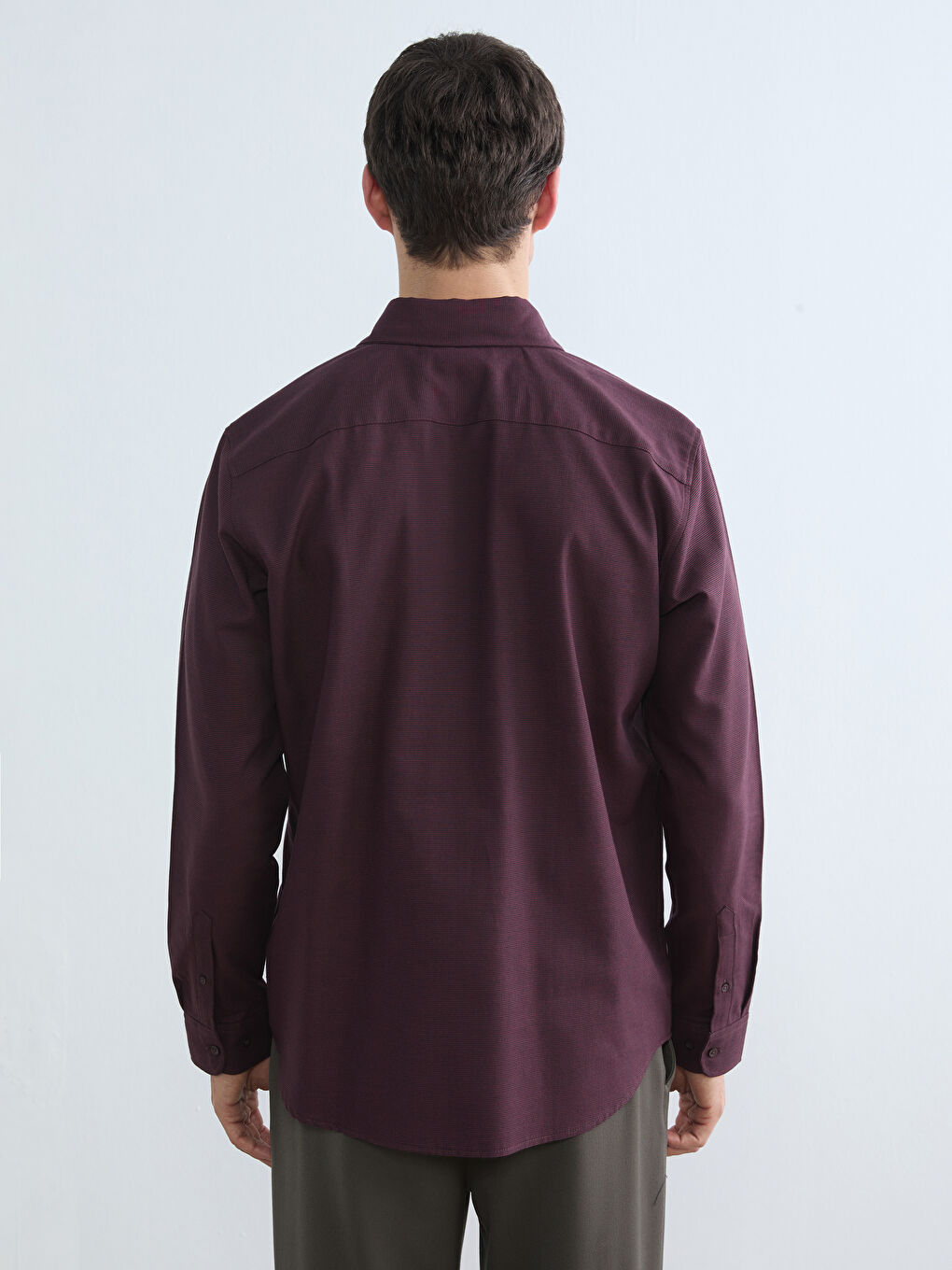 Men's Regular Fit Gabardine Shirt-3