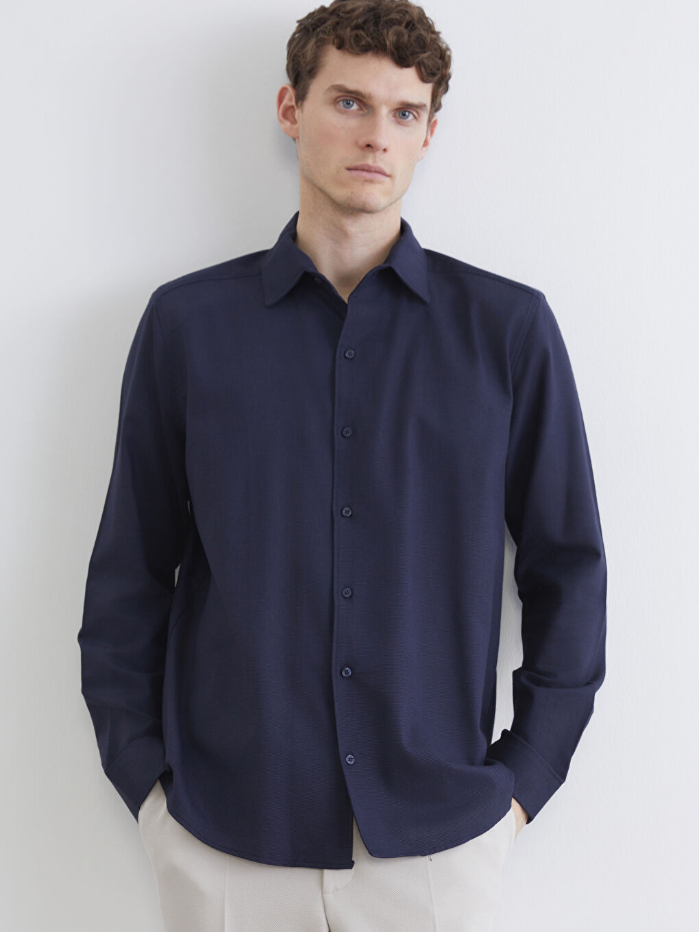 Men's Regular Fit Gabardine Shirt
