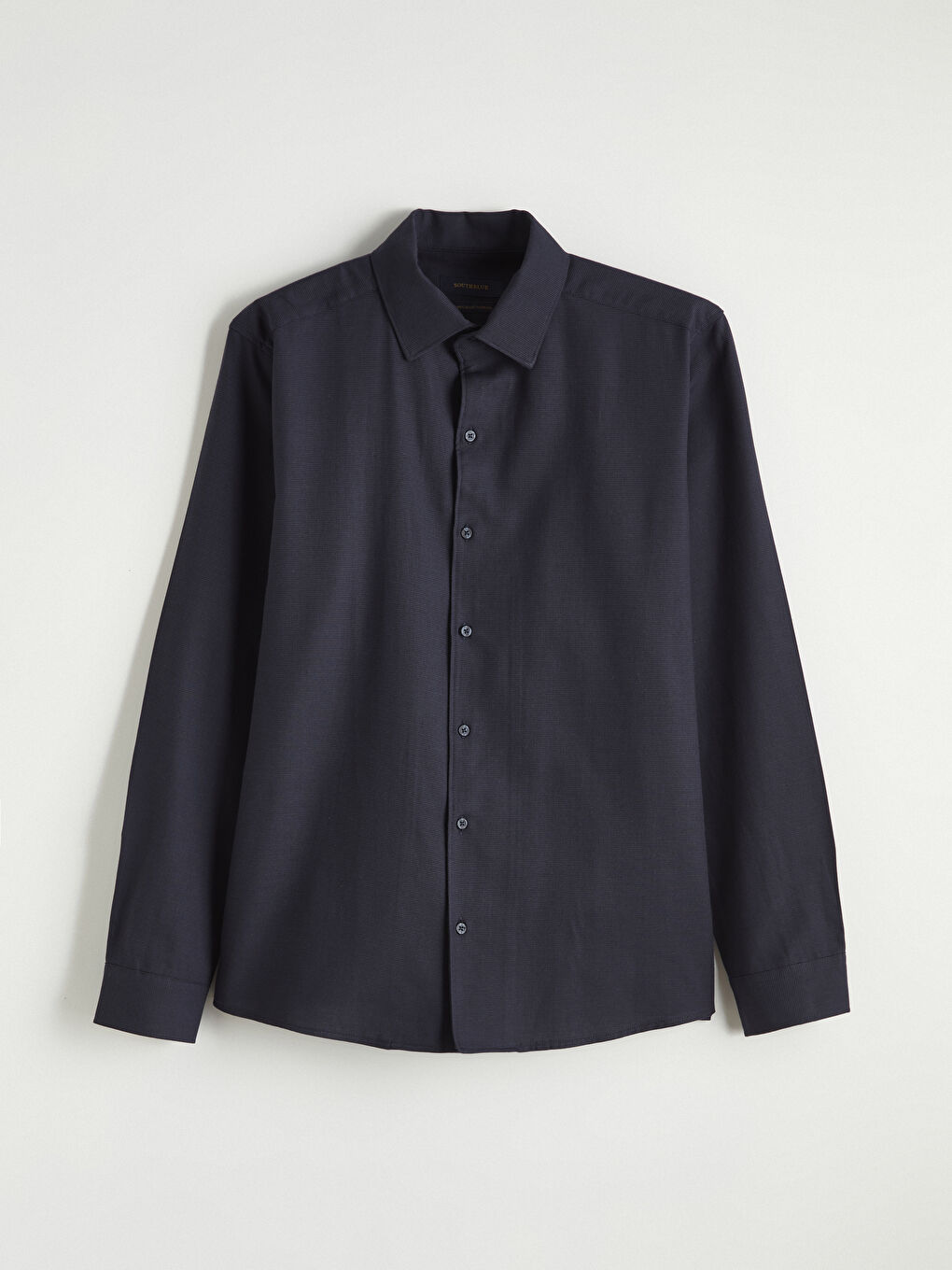 Lacivert Regular Fit Gabardin Erkek Gömlek