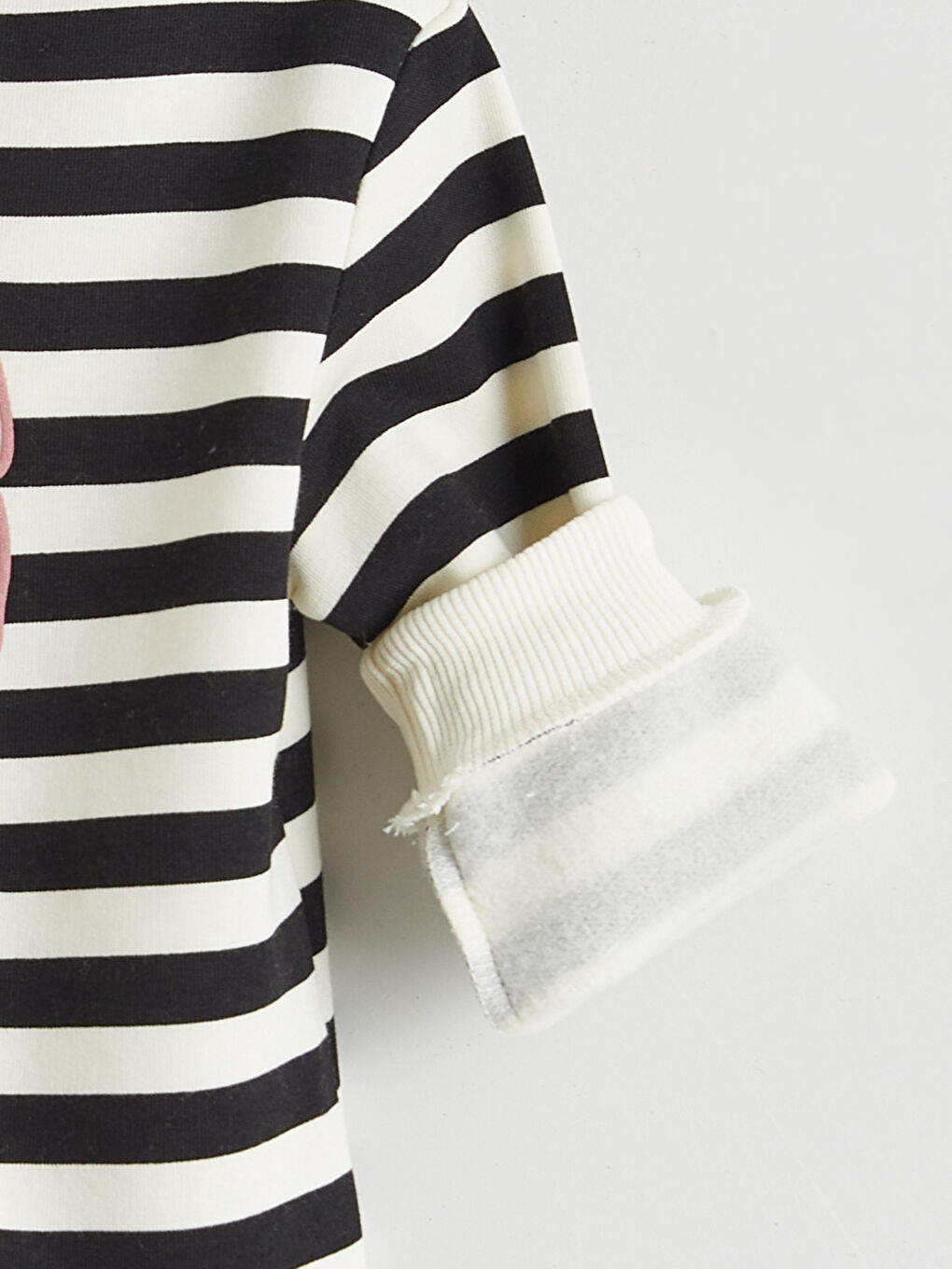 Ekru Uzun Kollu Kız Bebek Sweatshirt-3