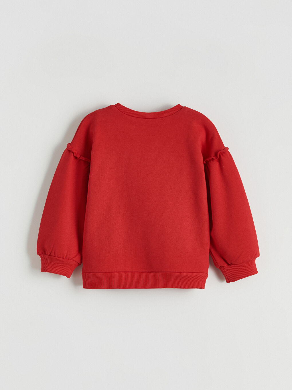 Kırmızı Ayıcık Baskılı Kız Bebek Sweatshirt-2