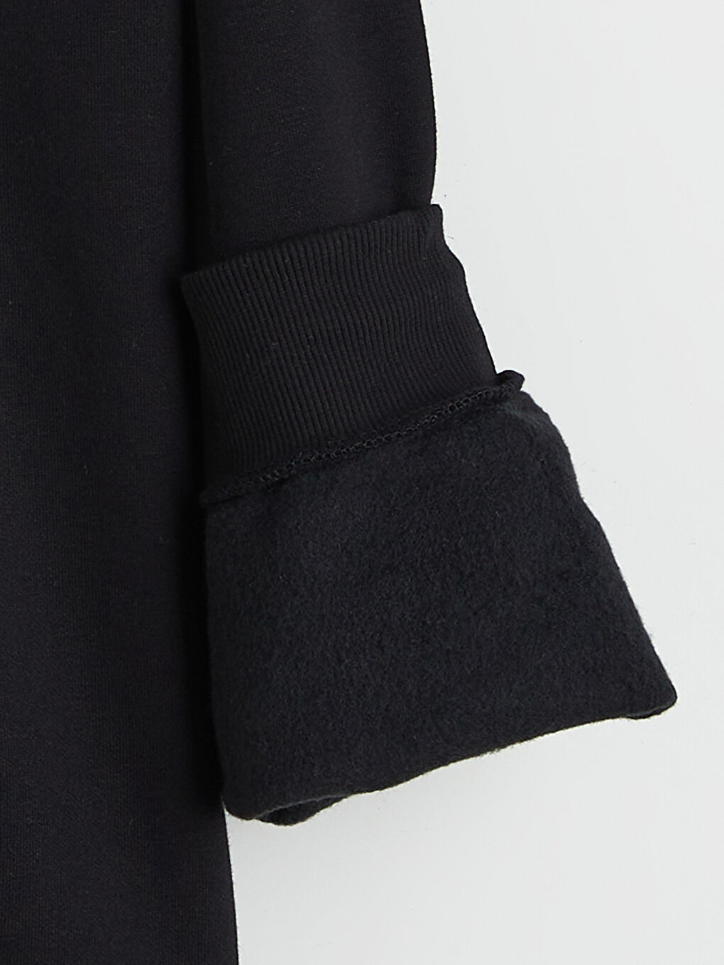 Siyah Maradona Baskılı Erkek Çocuk Kalın Sweatshirt-1