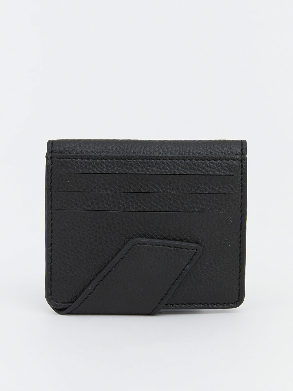 Siyah Deri Görünümlü Erkek Kartlık