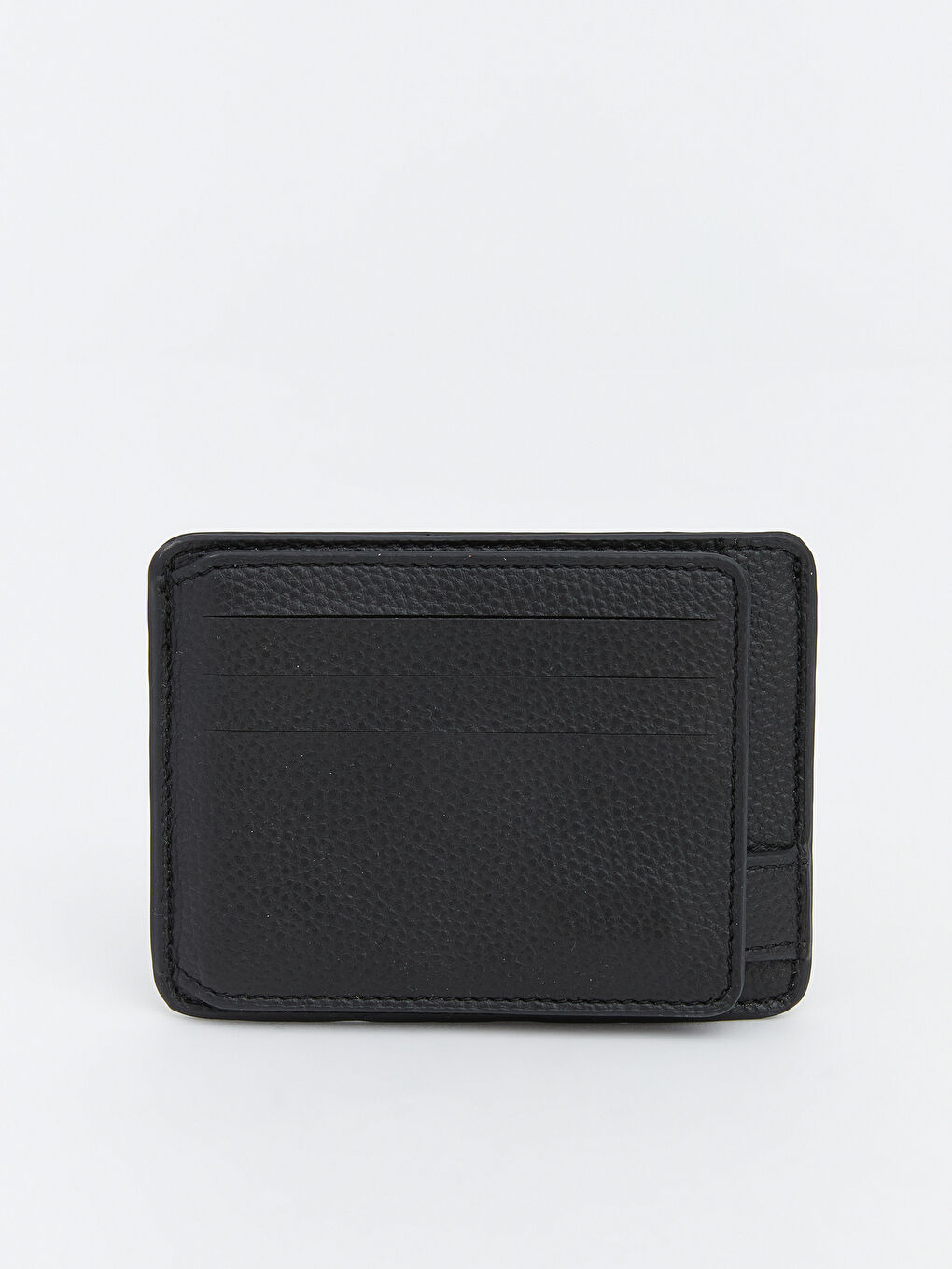 Siyah Deri Görünümlü Erkek Kartlık