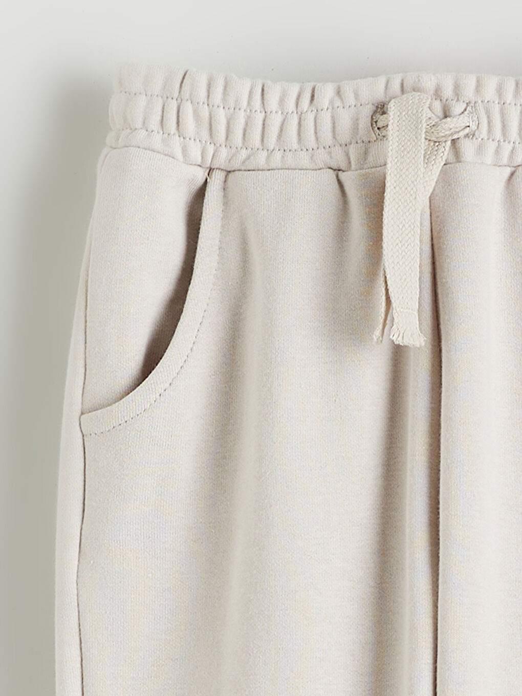 Gri Beli Lastikli Erkek Çocuk Kalın Jogger Eşofman Altı-2