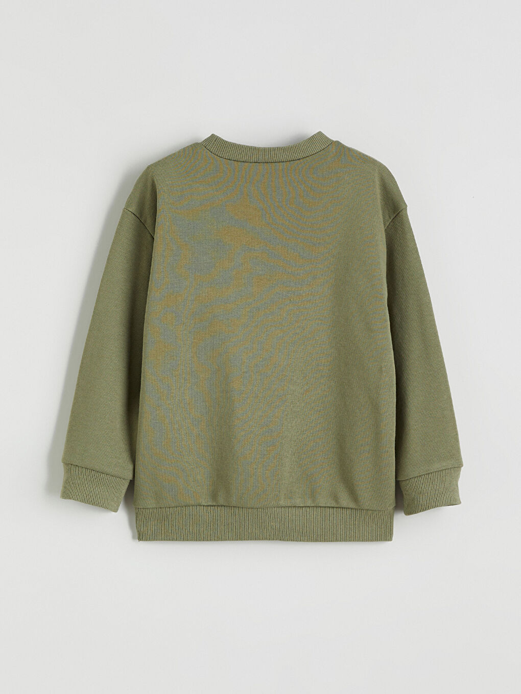 Haki Dinozor Baskılı Erkek Çocuk Sweatshirt-1