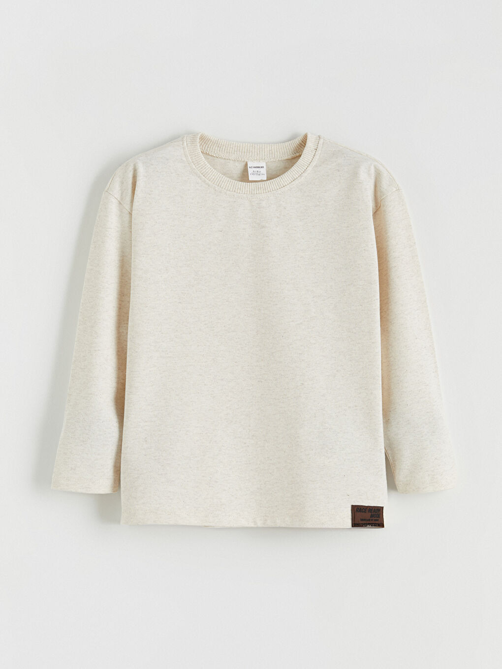 Beyaz Baskılı Uzun Kollu Erkek Çocuk Tişört 3'lü-1