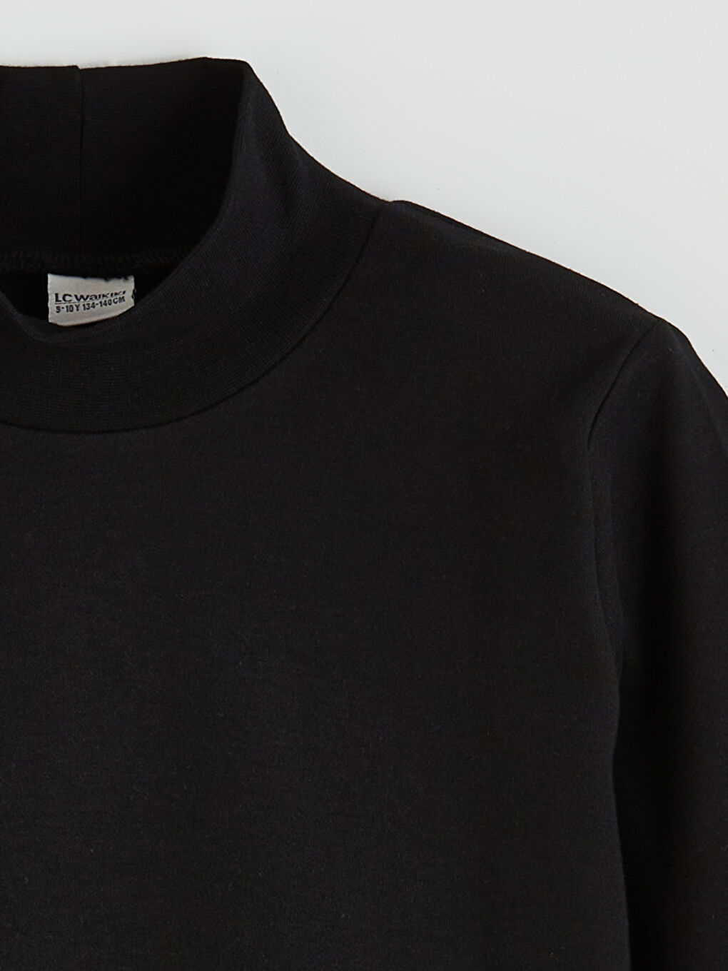 Half Turtleneck Basic Boys' T-Shirt-2