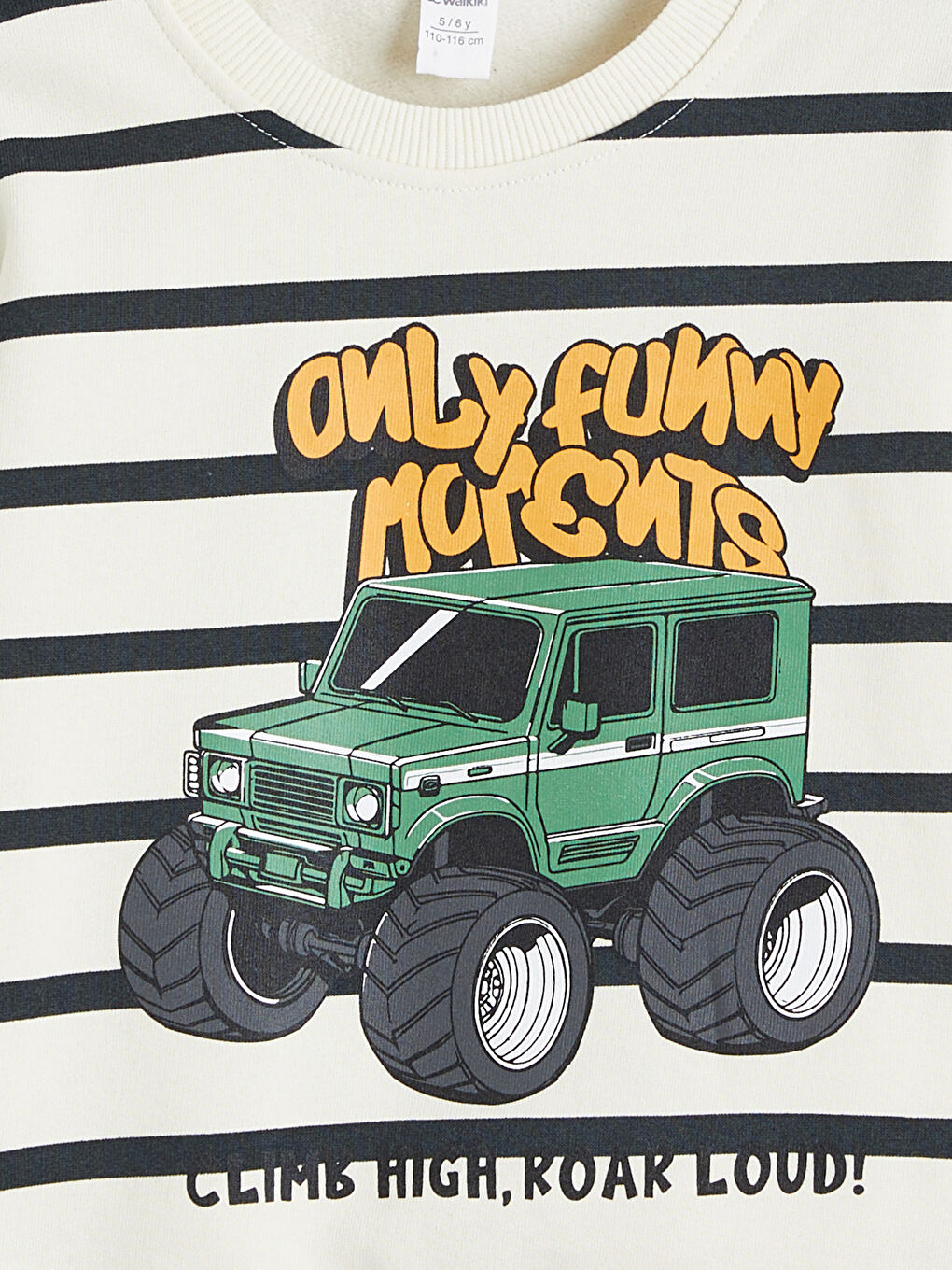 Bej Baskılı Erkek Çocuk Sweatshirt ve Pantolon Takım 2'li-2