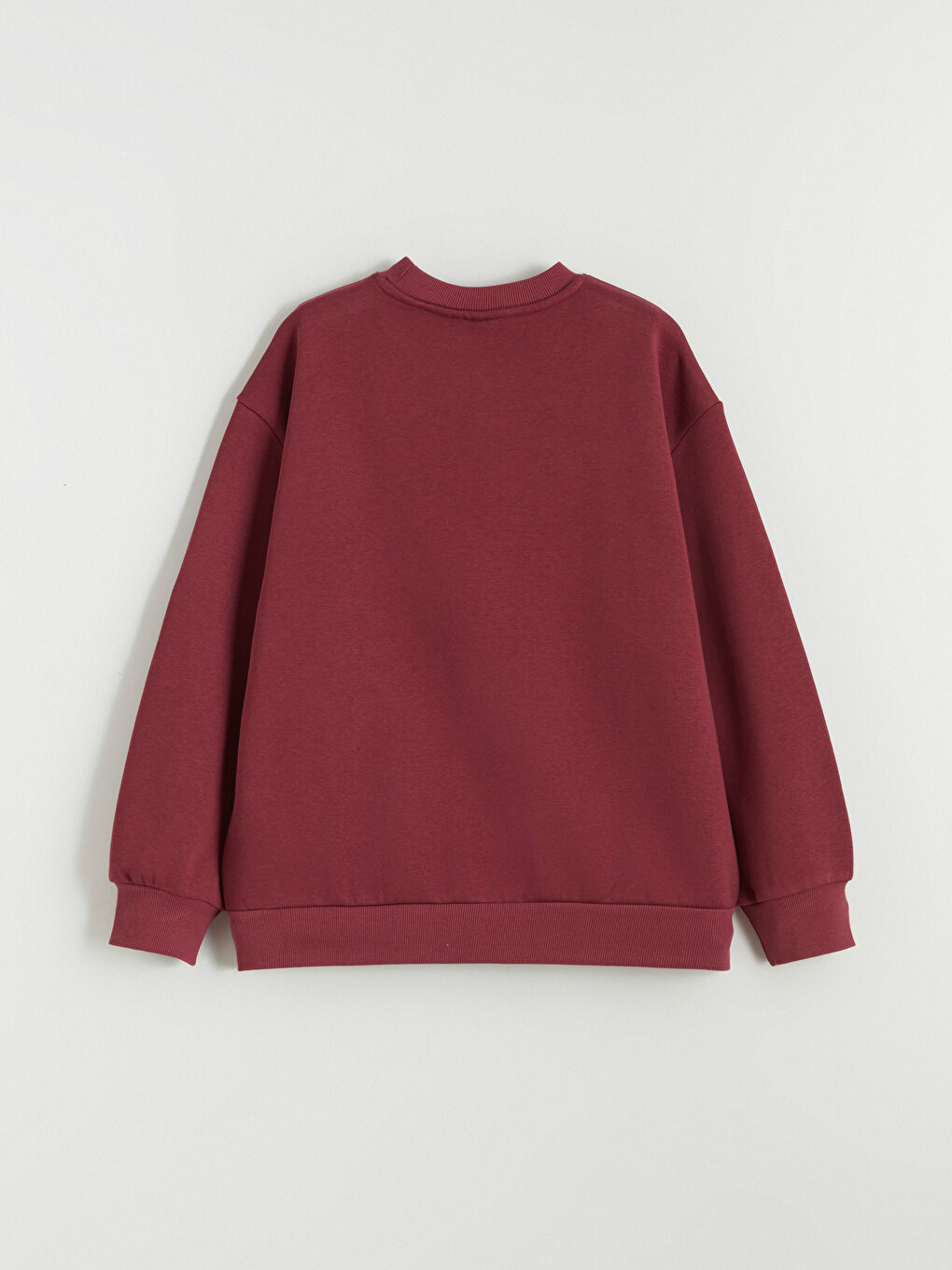 Bordo Hello Kitty Baskılı Kız Çocuk Kalın Sweatshirt-3