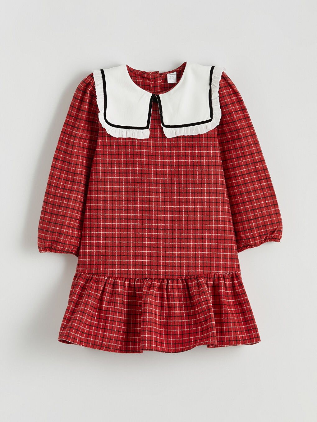 Peter Pan Collar Plaid Girls' Dress