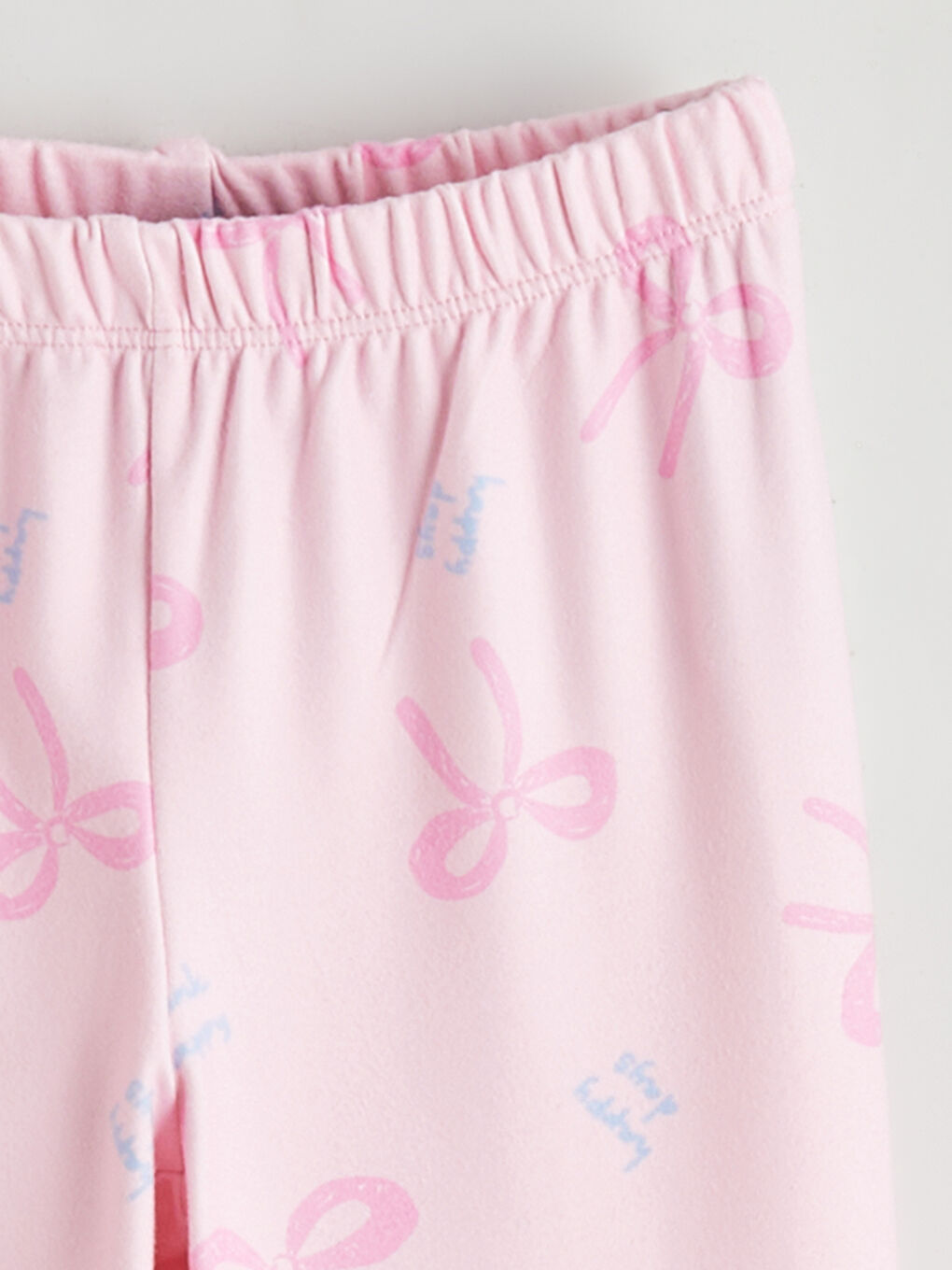 Pembe Beli Lastikli Kız Çocuk Pijama Alt-2