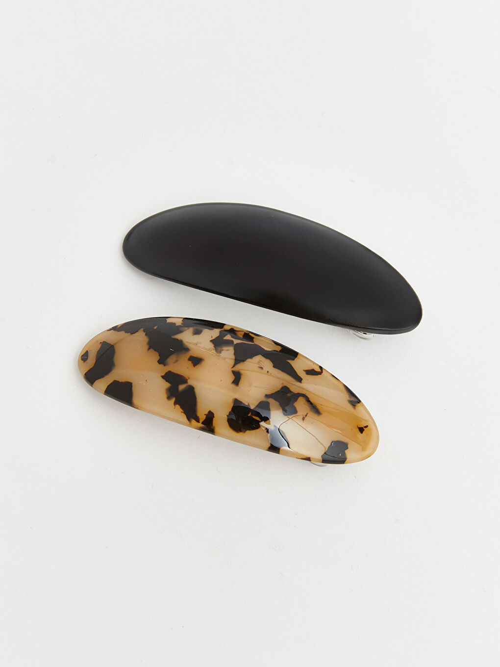 Karışık Leopar Desenli Kadın Saç Tokası 2'li