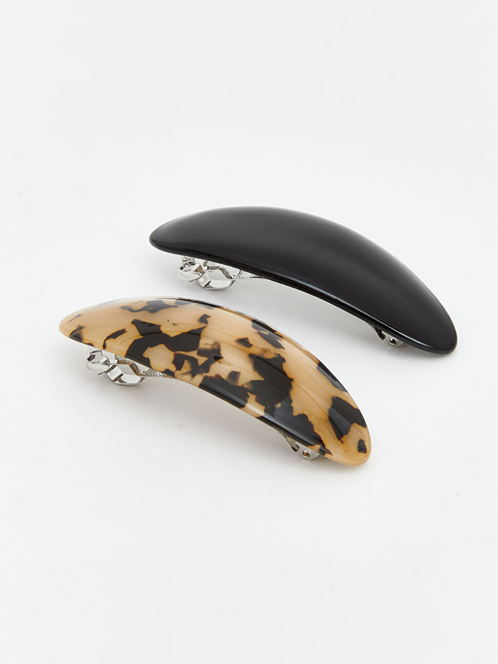 Karışık Leopar Desenli Kadın Saç Tokası 2'li-1