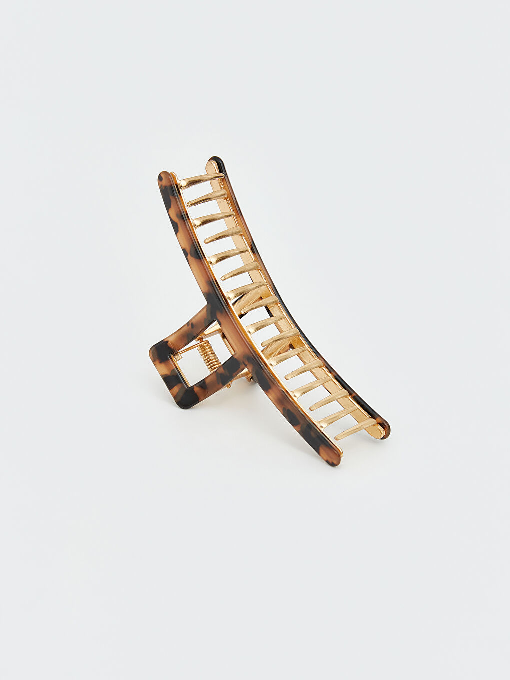 Karışık Leopar Desenli Kadın Mandal Toka-2