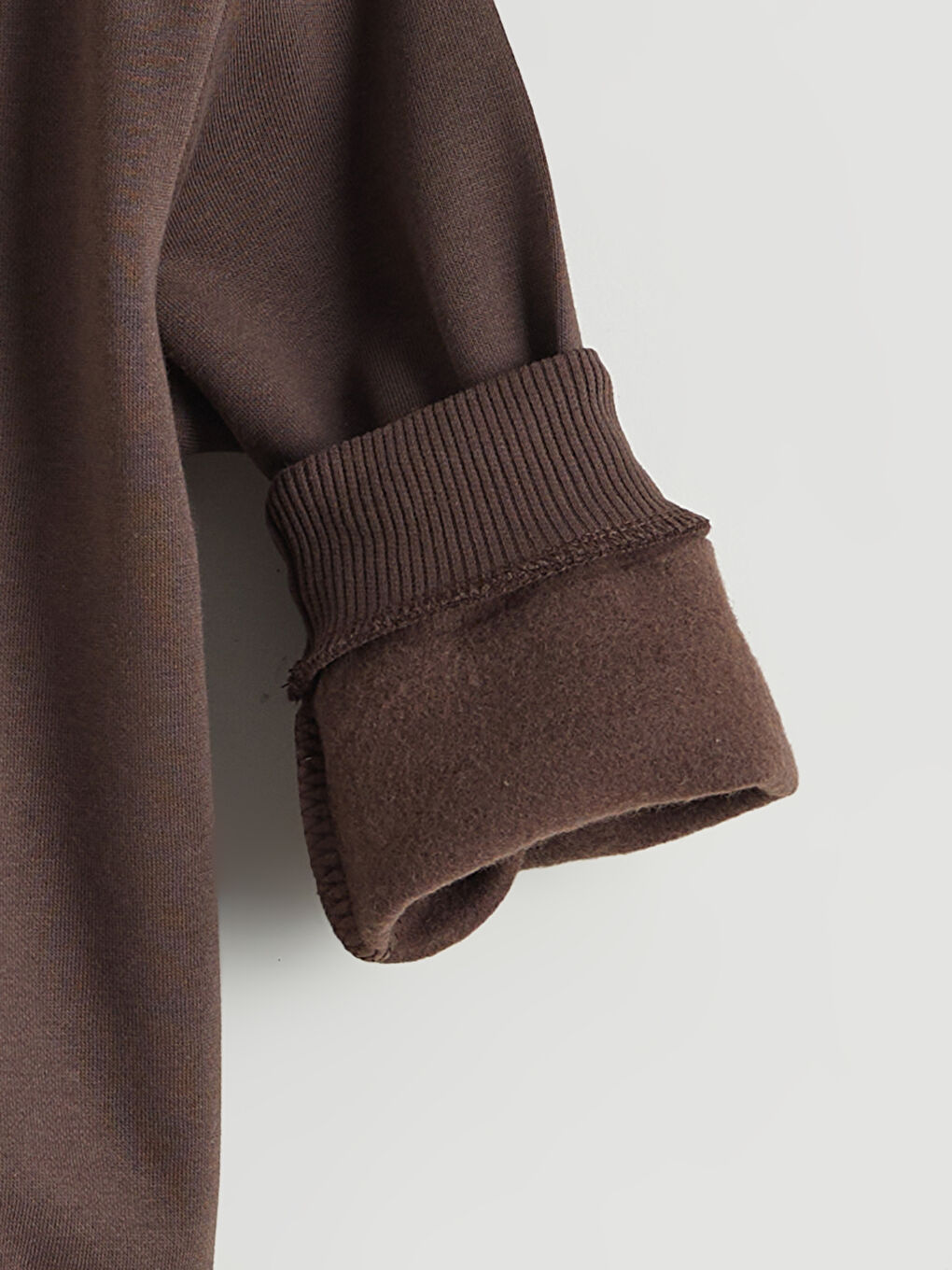 Kahverengi Aslan Kral Baskılı Erkek Çocuk Kalın Sweatshirt-1