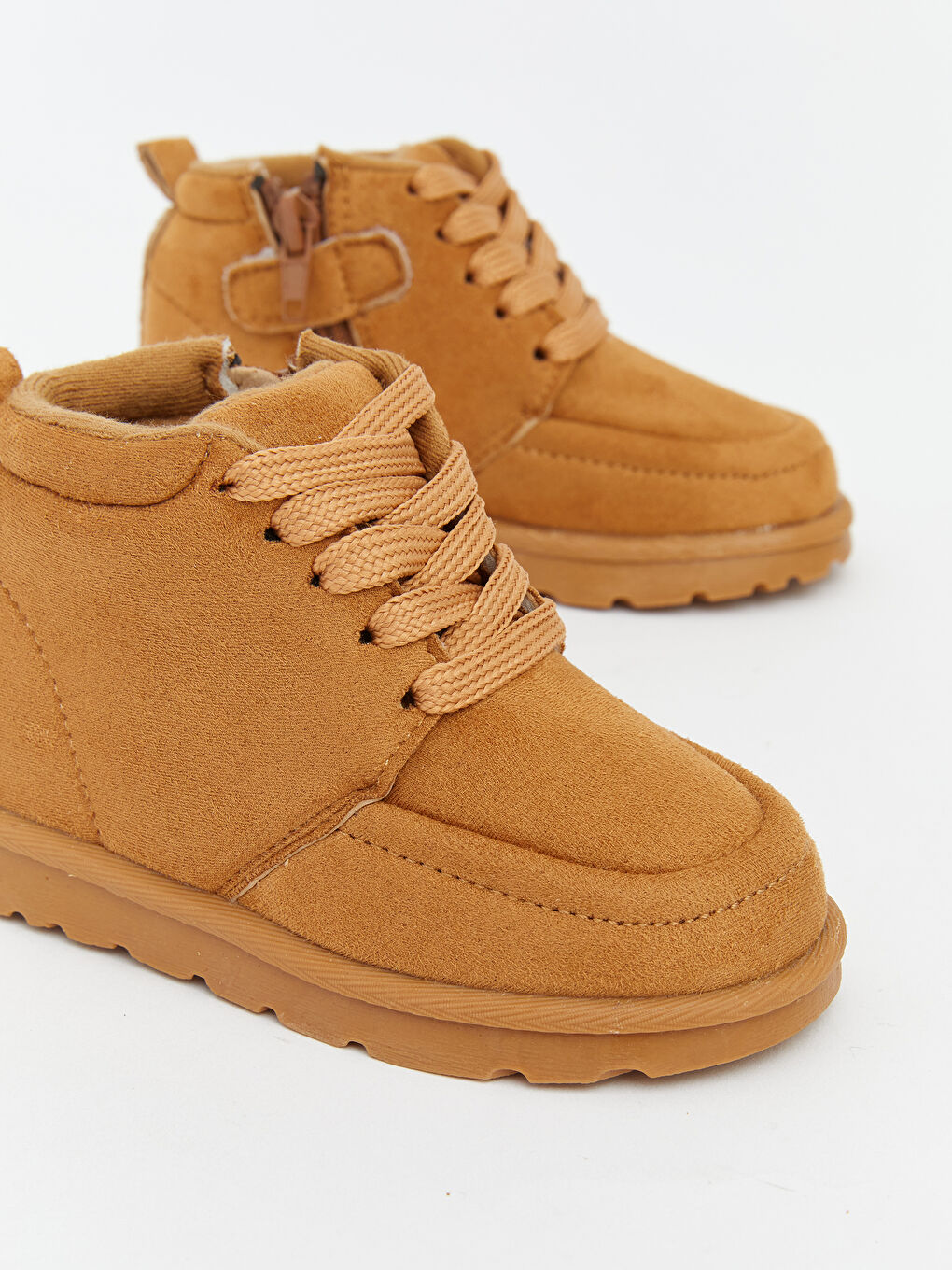 Bej Süet Görünümlü Erkek Bebek Bot-2