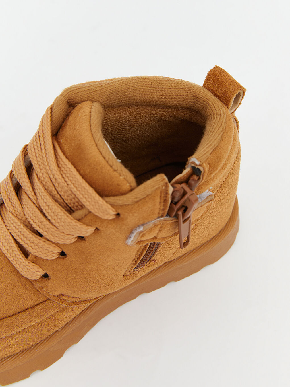 Bej Süet Görünümlü Erkek Bebek Bot-6