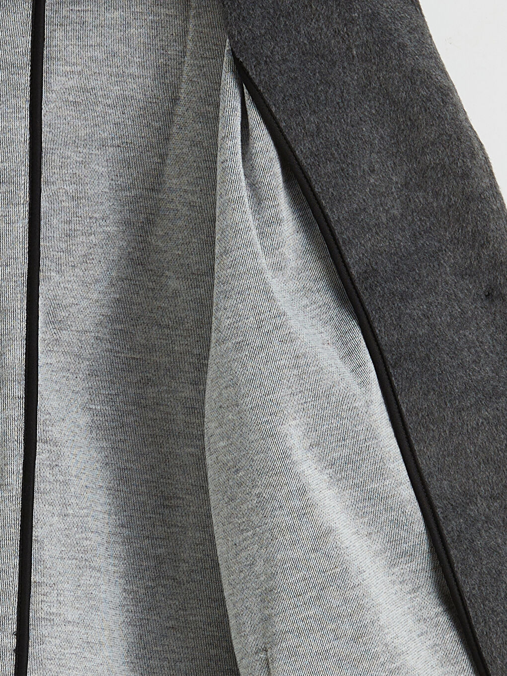 Antrasit Atkılı Bisiklet Yaka Kadın Kaşe Ceket-15