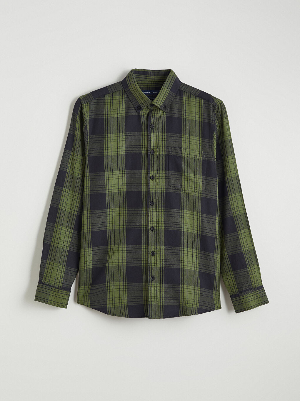 Siyah Regular Fit Ekose Poplin Erkek Gömlek-4