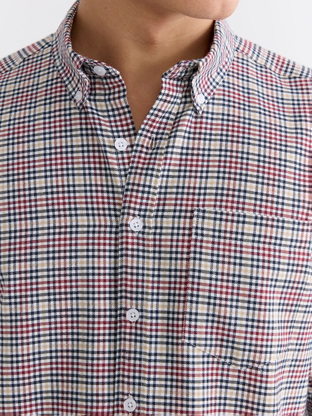 Kahverengi Regular Fit Ekose Erkek Gömlek-2