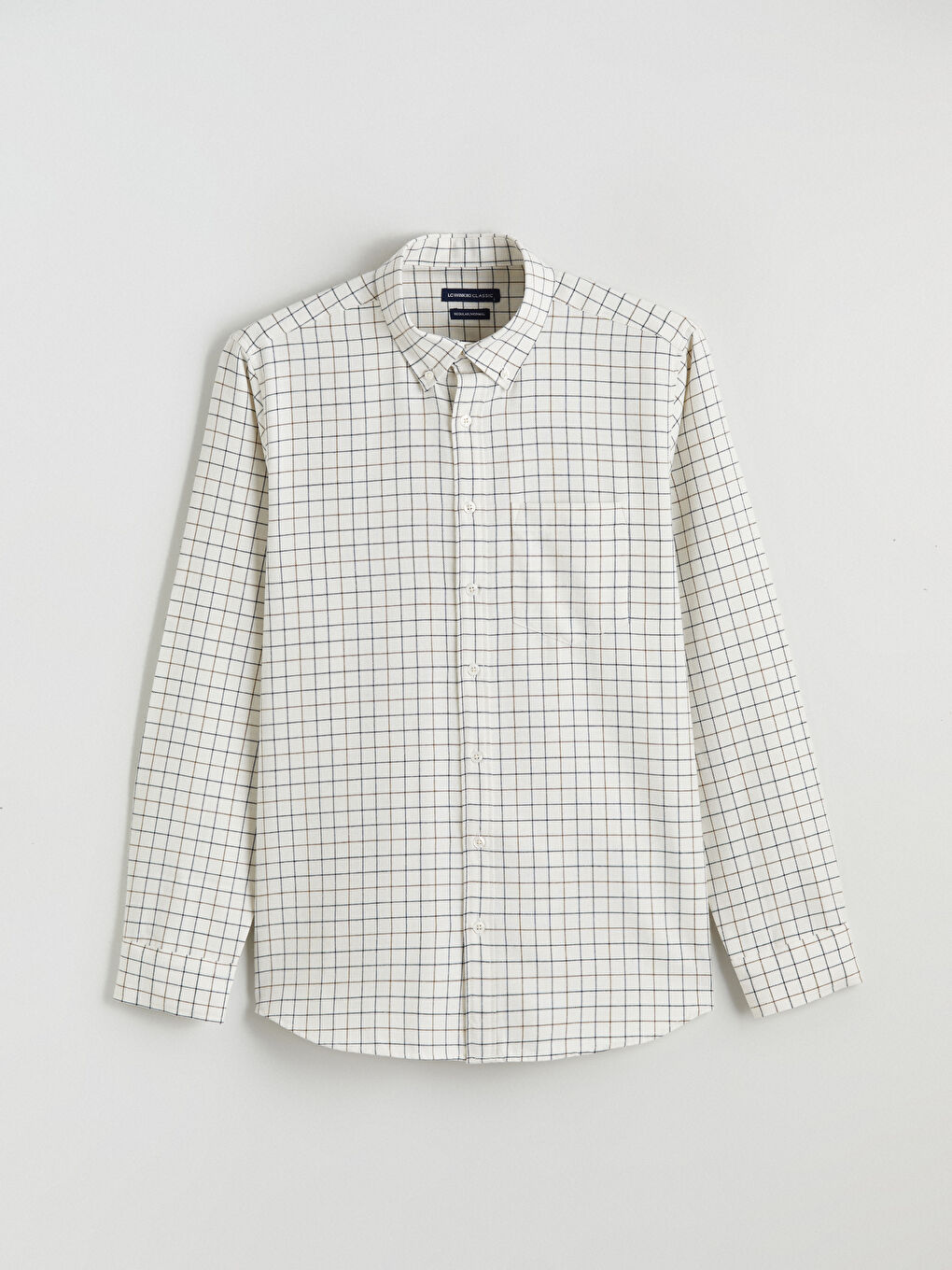 Kahverengi Regular Fit Ekose Erkek Gömlek-4