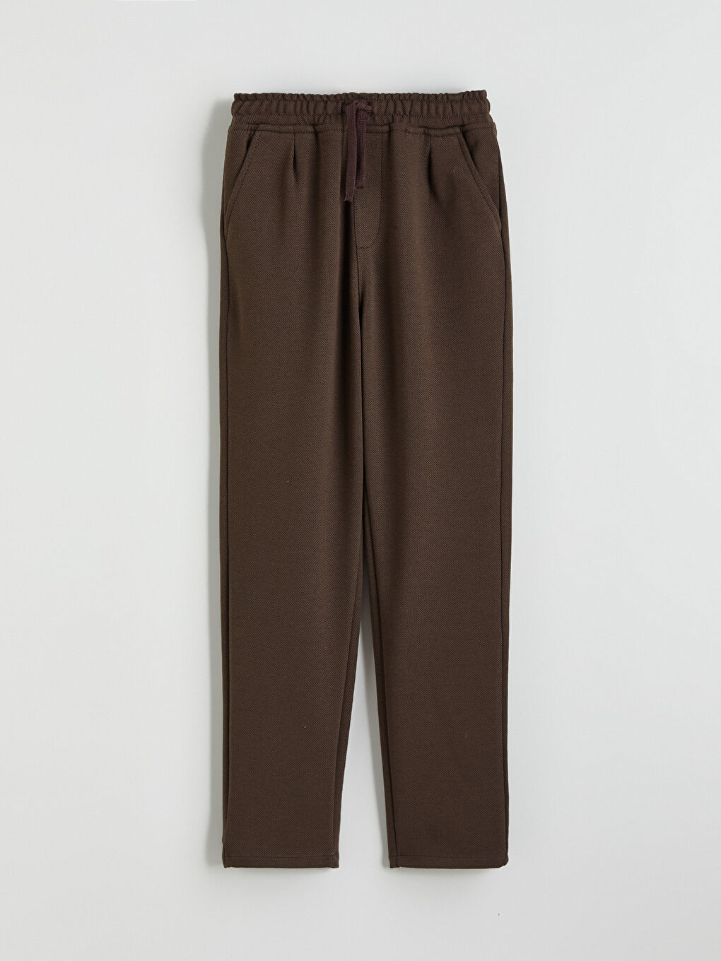 Kahverengi Beli Lastikli Erkek Çocuk Pantolon-1
