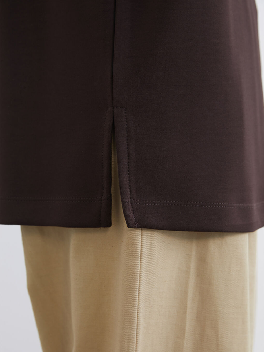 მრგვალი საყელო ოვერსაიზ ქალებისთვის სპორტული ტუნიკა-2