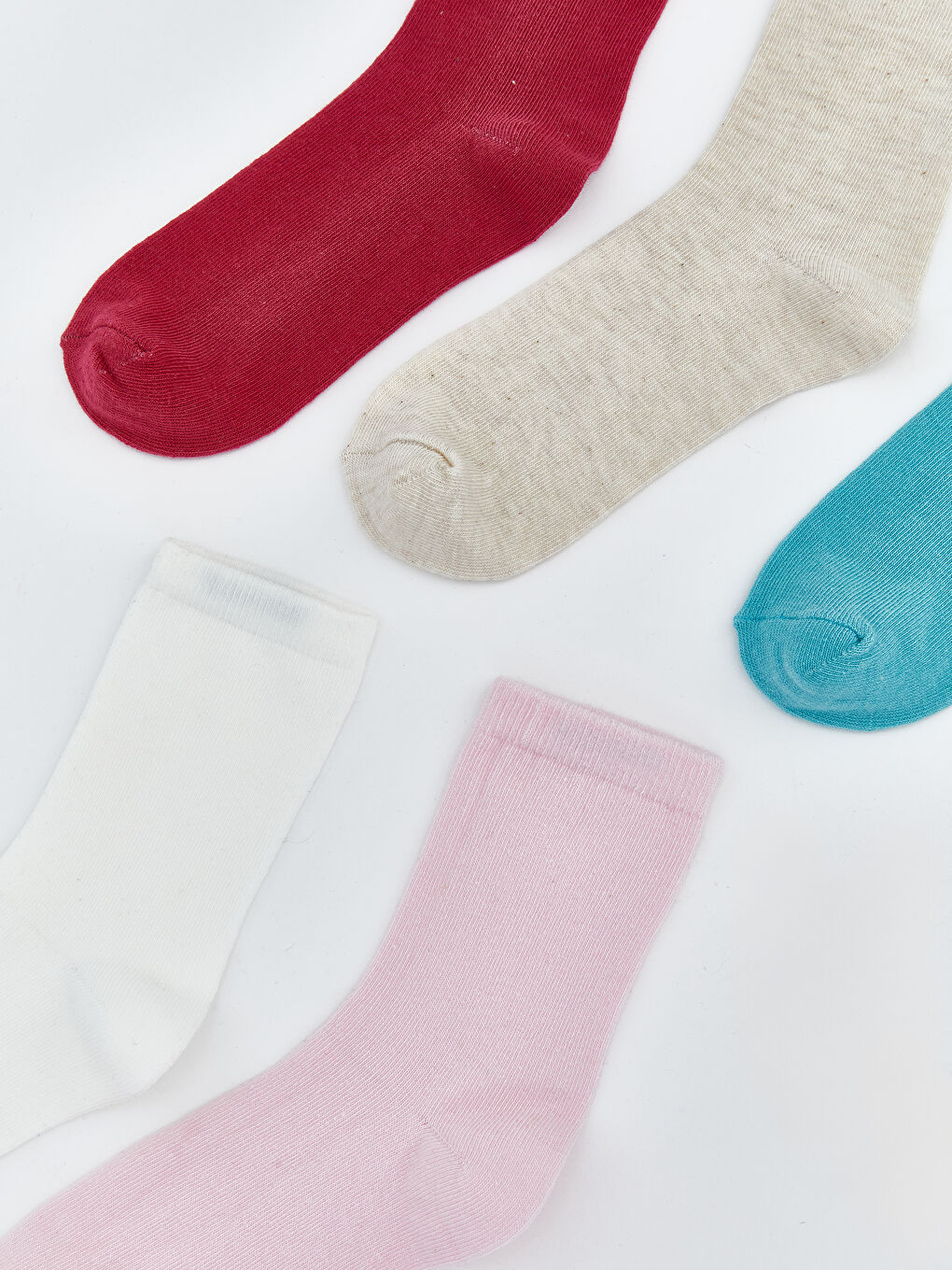 Basic Girls' Ankle Socks 5 Pack-1