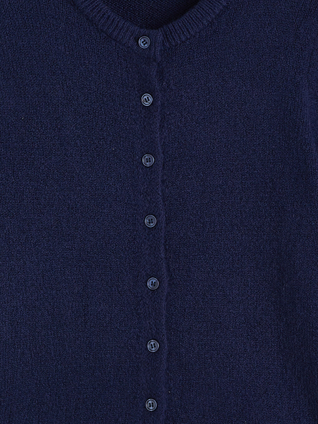 Lacivert Bisiklet Yaka Kadın Triko Hırka-5