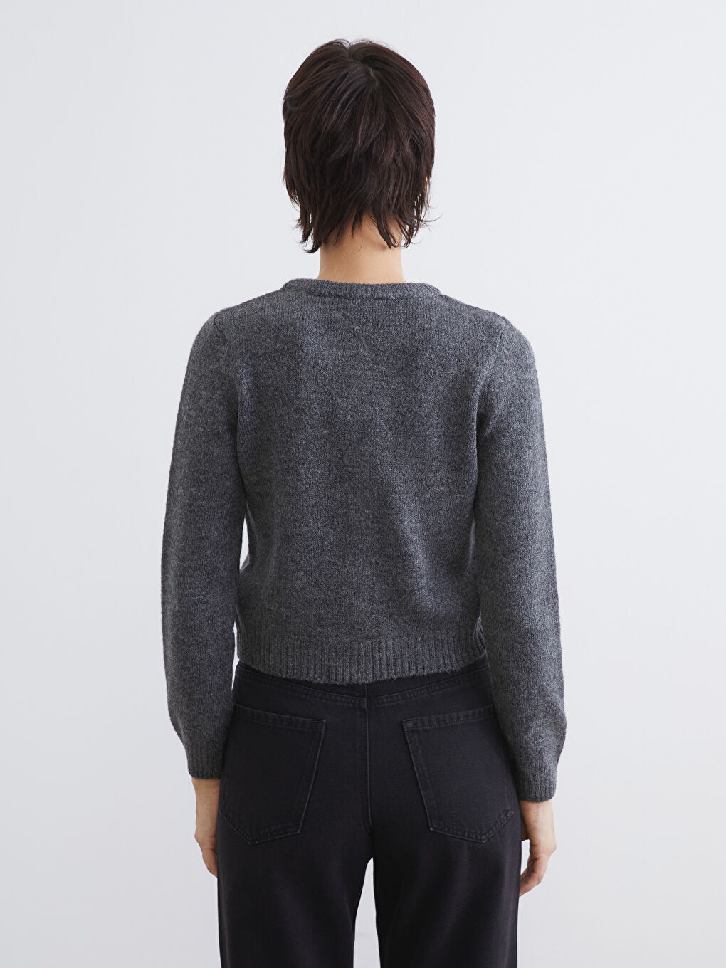 Crew Neck Women's Knitwear Cardigan-3