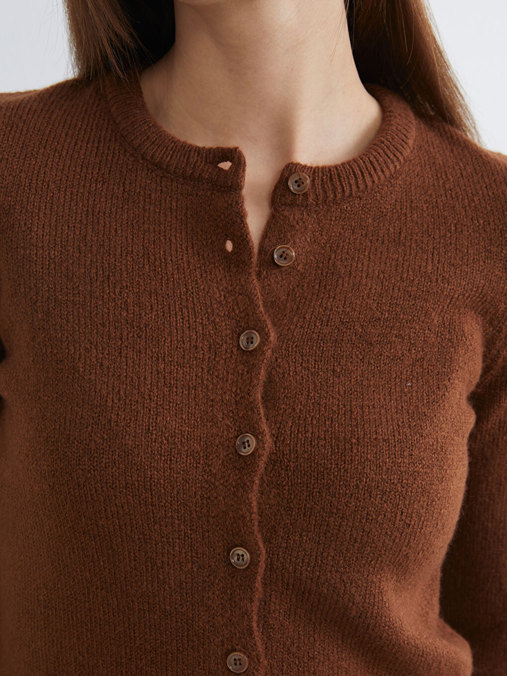 Crew Neck Women's Knitwear Cardigan-4