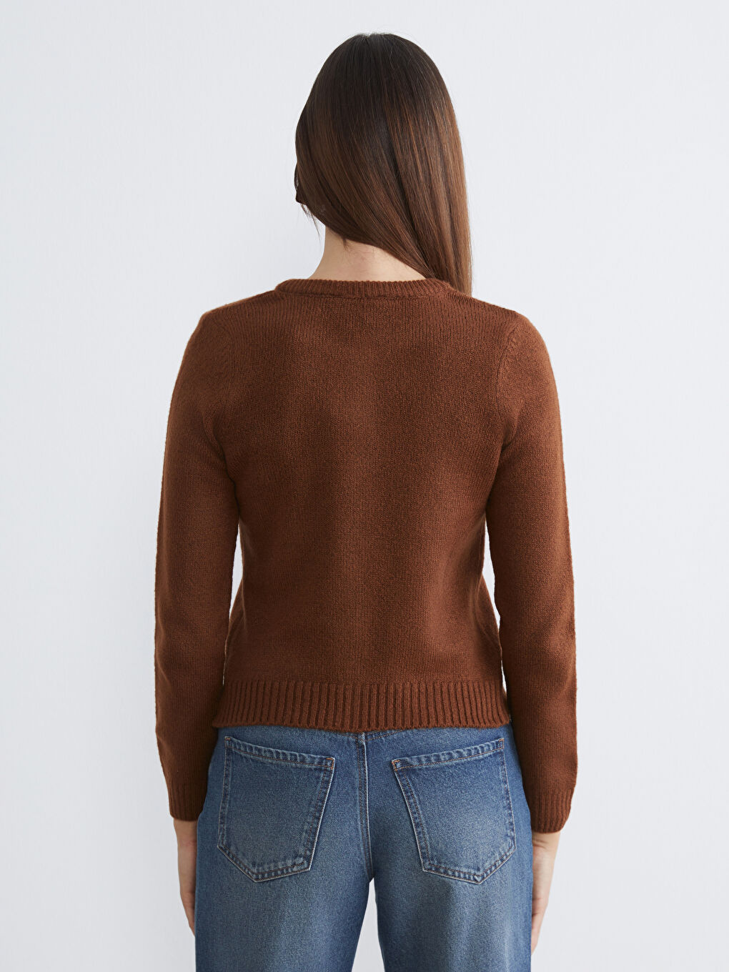 Crew Neck Women's Knitwear Cardigan-5