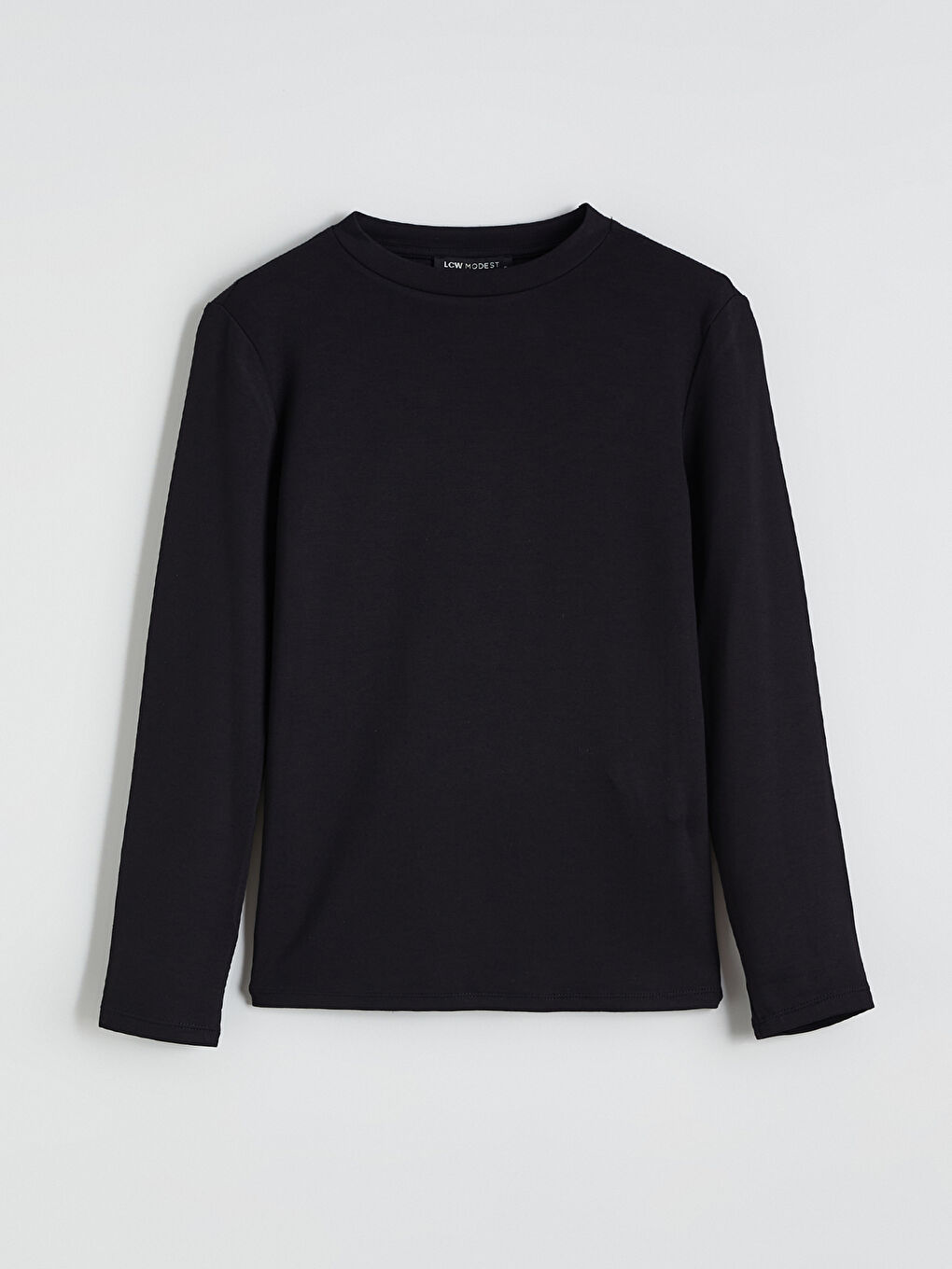 Siyah Bisiklet Yaka Kadın Body-4