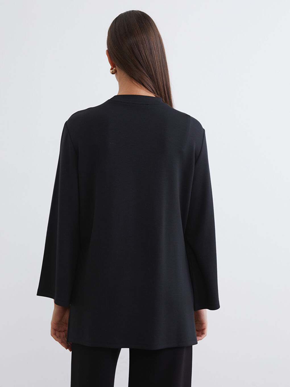 تونیکی سویتشێرتی ئۆڤەرسایز یه‌خه‌ خڕ بۆ ژنان-3